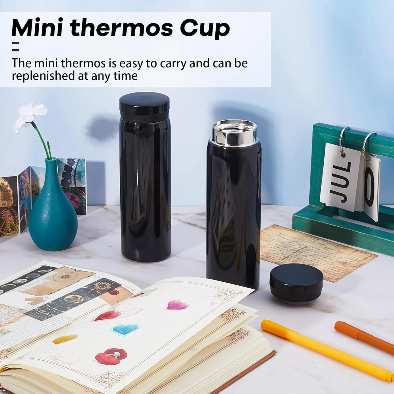 قمقمه کوچک آزونی، بطری آب کوچک استیل ضد زنگ 300 میلی لیتری، فنجان حرارتی قابل حمل برای نوشیدنی های گرم و سرد، ماگ عایق کوچک برای قهوه، چای، آب، 8 ساعت گرم و 10 ساعت سرد قمقمه کوچک آزونی، بطری آب کوچک استیل ضد زنگ 300 میلی لیتری، فنجان حرارتی قابل حمل برای نوشیدنی های گرم و سرد، ماگ عایق کوچک برای قهوه، چای، آب، 8 ساعت گرم و 10 ساعت سرد