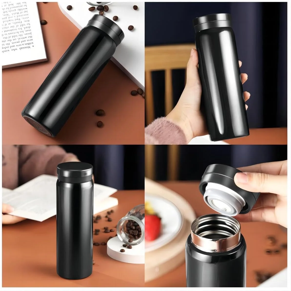 فلاسک کوچک آزون، بطری آب کوچک استیل ضد زنگ 10 اونسی، فنجان های حرارتی قابل حمل برای نوشیدنی های گرم و سرد، ماگ عایق کوچک برای قهوه، چای، آب، 8 ساعت گرم و 10 ساعت سرد فلاسک کوچک آزون، بطری آب کوچک استیل ضد زنگ 10 اونسی، فنجان های حرارتی قابل حمل برای نوشیدنی های گرم و سرد، ماگ عایق کوچک برای قهوه، چای، آب، 8 ساعت گرم و 10 ساعت سرد