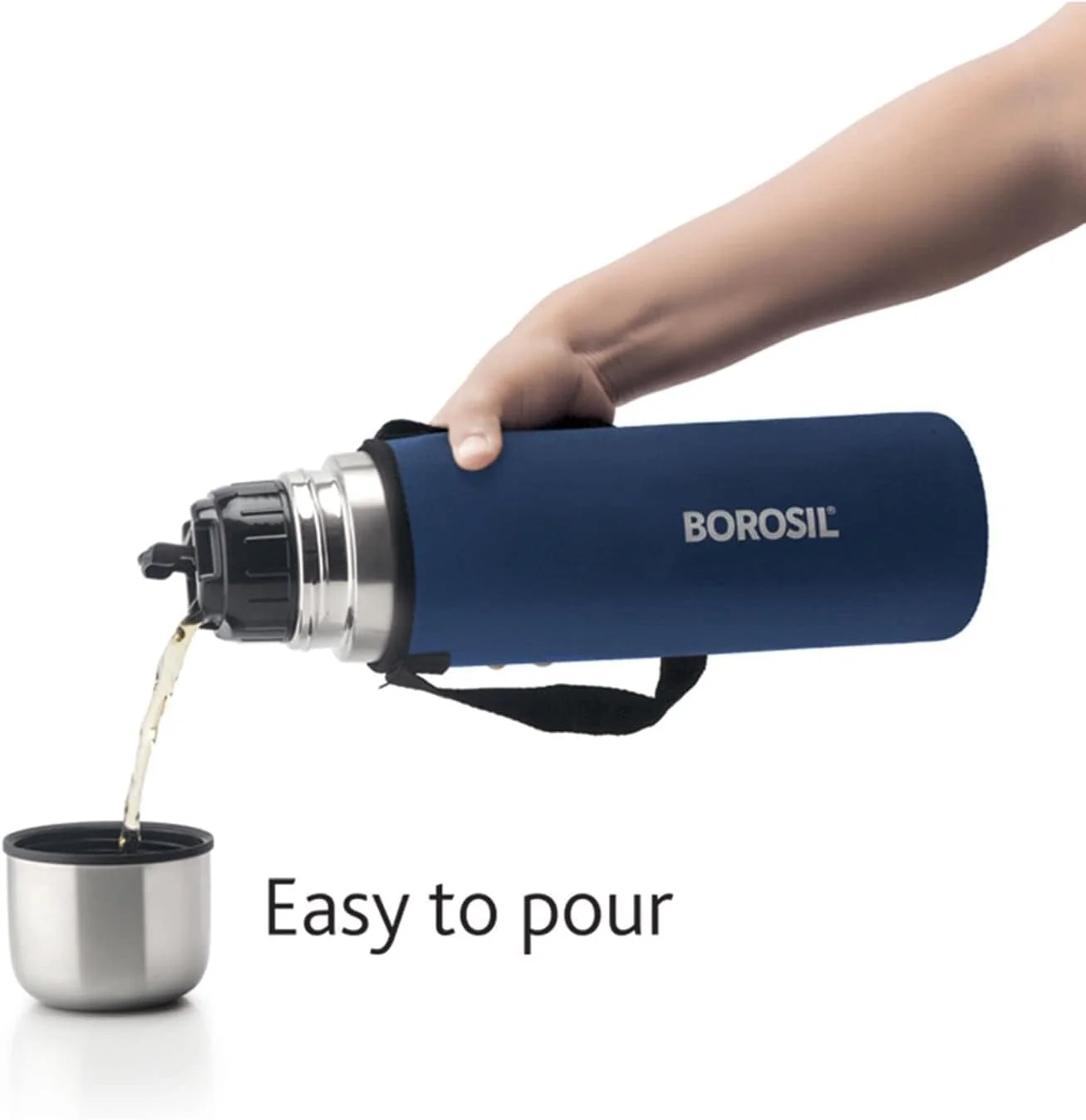 فلاسک استیل ضد زنگ بوروسیل مدل Hydra Thermo با عایق دو جداره و روکش مسی داخلی به همراه روکش آبی | بطری آب | فلاسک | بطری ورزشی | بطری یوگا | مناسب فضای باز | ضد نشت و قابل استفاده مجدد، 1000 میلی لیتر فلاسک استیل ضد زنگ بوروسیل مدل Hydra Thermo با عایق دو جداره و روکش مسی داخلی به همراه روکش آبی | بطری آب | فلاسک | بطری ورزشی | بطری یوگا | مناسب فضای باز | ضد نشت و قابل استفاده مجدد، 1000 میلی لیتر