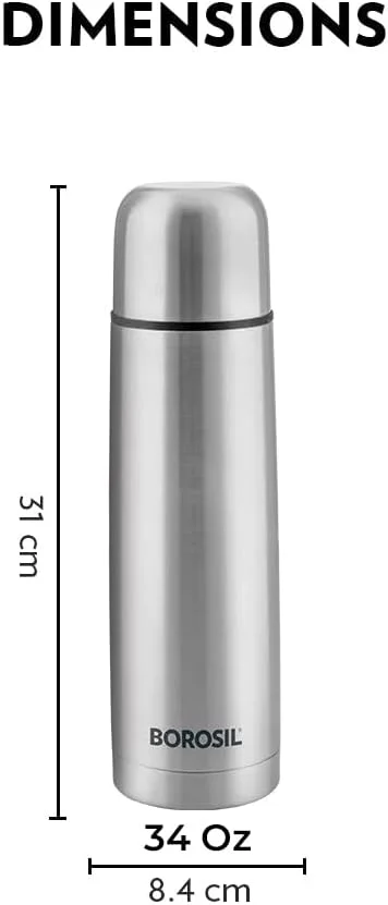 فلاسک استیل ضد زنگ بوروسیل مدل Hydra Thermo با عایق دو جداره و روکش مسی داخلی به همراه روکش آبی | بطری آب | فلاسک | بطری ورزشی | بطری یوگا | مناسب فضای باز | ضد نشت و قابل استفاده مجدد، 1000 میلی لیتر فلاسک استیل ضد زنگ بوروسیل مدل Hydra Thermo با عایق دو جداره و روکش مسی داخلی به همراه روکش آبی | بطری آب | فلاسک | بطری ورزشی | بطری یوگا | مناسب فضای باز | ضد نشت و قابل استفاده مجدد، 1000 میلی لیتر