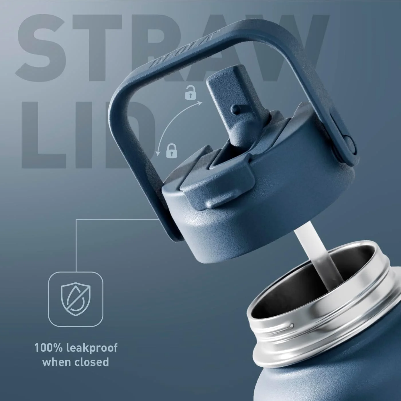 بطری آب عایق خلاء 1200 میلی لیتری BEOLA، فلاسک نوشیدنی آب استیل ضد زنگ دو جداره سری Thermolab با درب نی، دارای 2 درب، قمقمه گرم و سرد، بطری ورزشی 40oz (آبی دریایی) بطری آب عایق خلاء 1200 میلی لیتری BEOLA، فلاسک نوشیدنی آب استیل ضد زنگ دو جداره سری Thermolab با درب نی، دارای 2 درب، قمقمه گرم و سرد، بطری ورزشی 40oz (آبی دریایی)