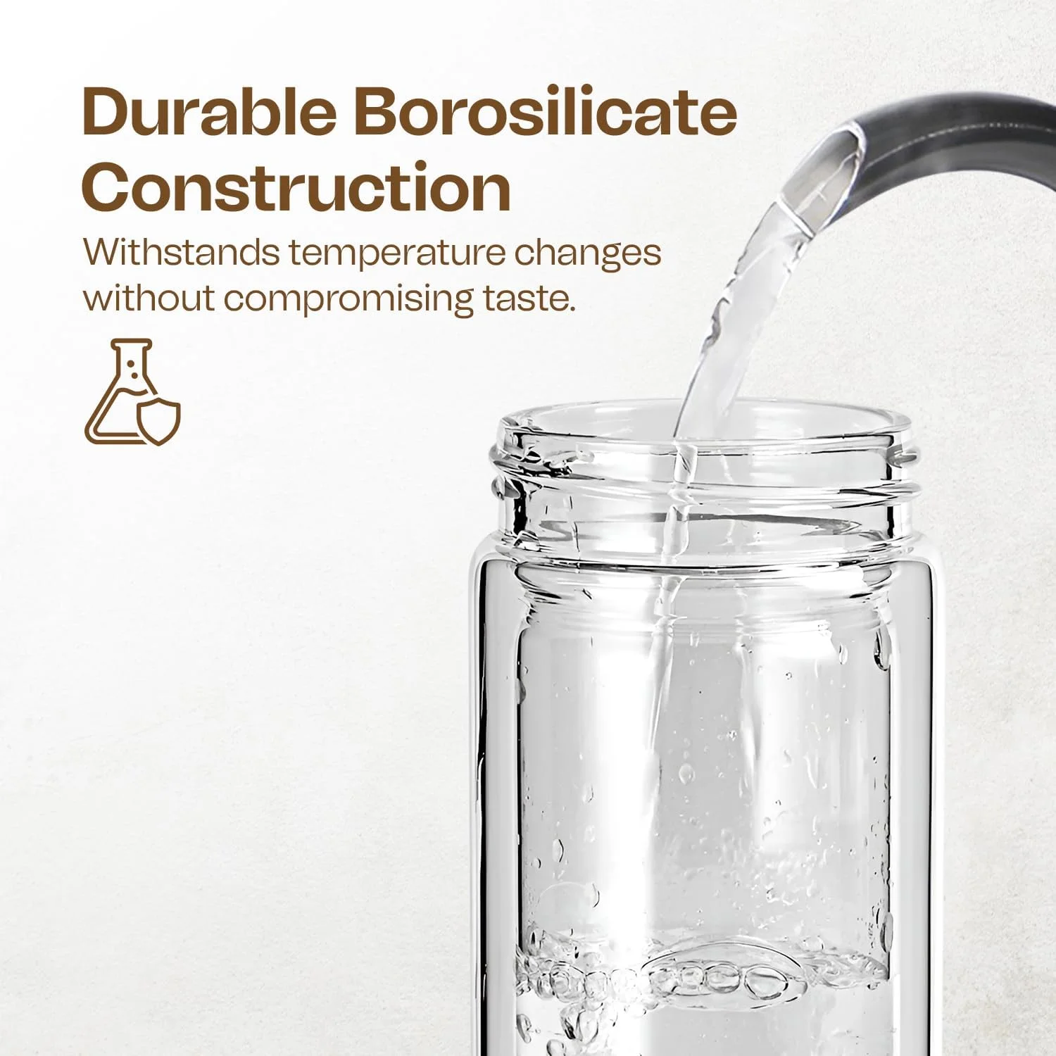 بطری شیشه ای بوروسیلیکات THE ABM با صافی و دم کننده - بطری آب عایق دو جداره برای چای برگ، دمنوش میوه و قهوه، فاقد BPA، درب بامبو - بادوام، شیک و مقاوم در برابر نشت بطری شیشه ای بوروسیلیکات THE ABM با صافی و دم کننده - بطری آب عایق دو جداره برای چای برگ، دمنوش میوه و قهوه، فاقد BPA، درب بامبو - بادوام، شیک و مقاوم در برابر نشت