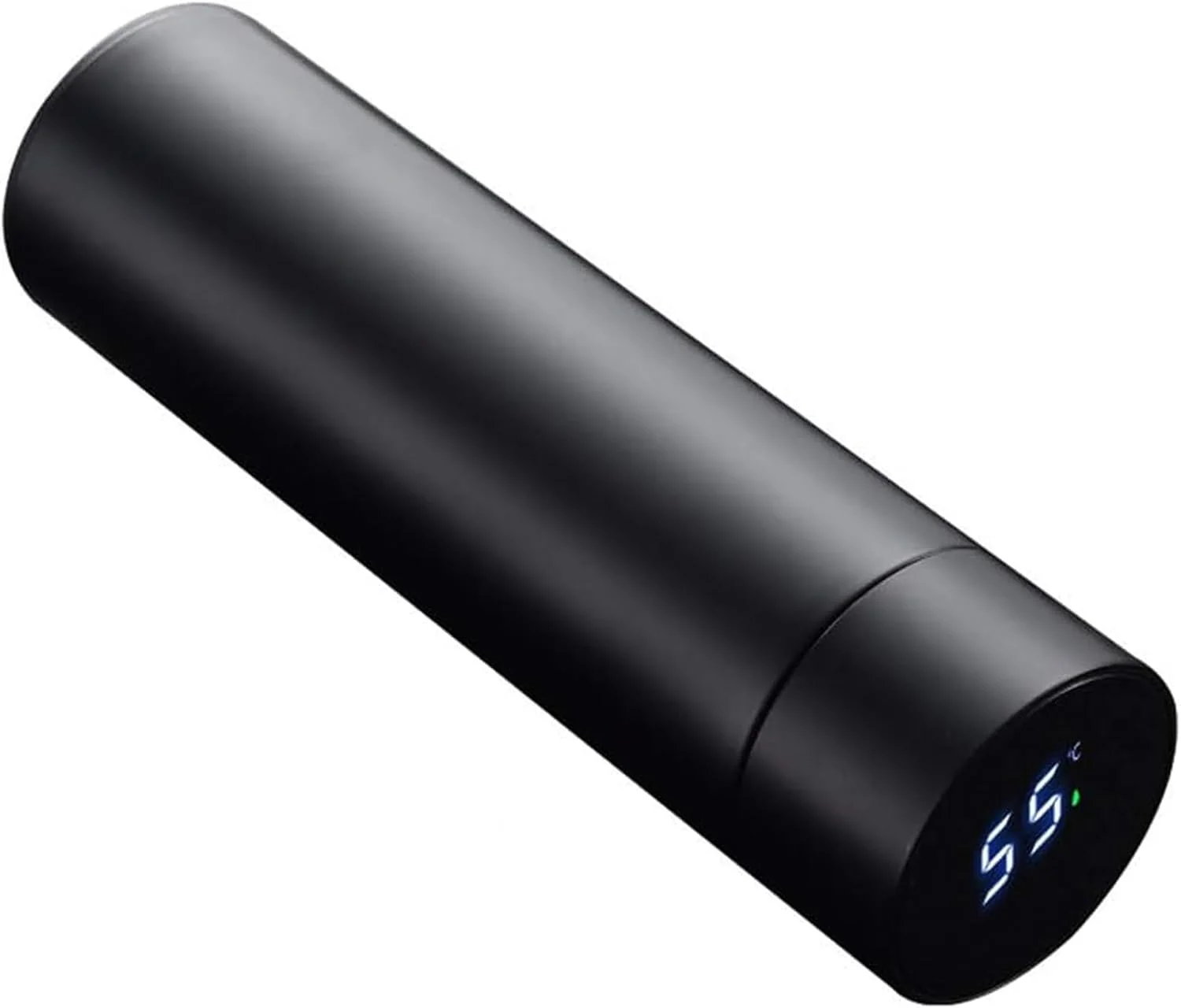 قمقمه آب هوشمند ZMHQLPDZ فلاسک خلاء استیل ضد زنگ، ماگ مسافرتی با صفحه لمسی LCD هوشمند، گرم یا سرد نگه می دارد، فنجان فلاسک خلاء قهوه چای مسافرتی قابل حمل خودرو، قمقمه آب عایق (مشکی)