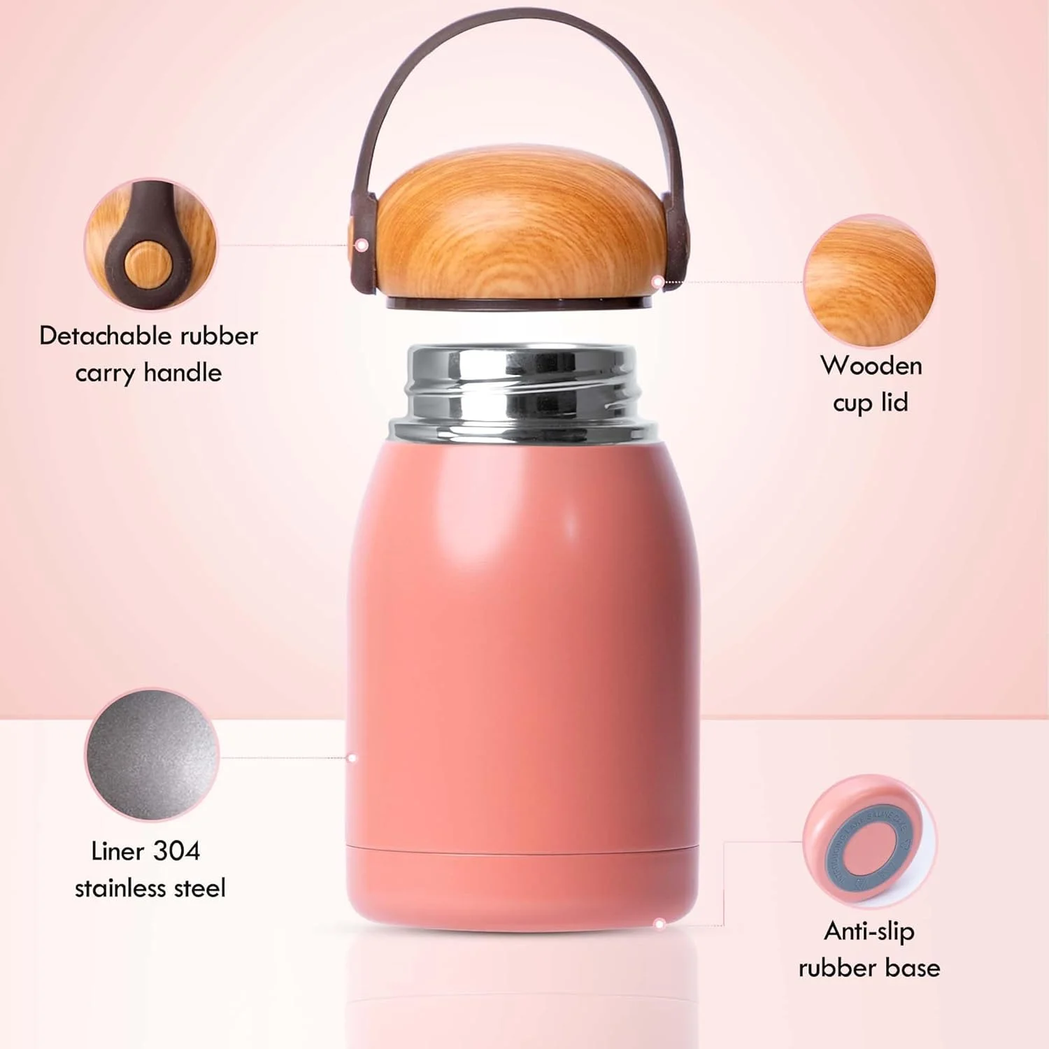 بطری آب کوچک استیل ضد زنگ آزونی، بطری آب عایق 300 میلی لیتری، قمقمه ورزشی ضد نشت، فنجان فلاسک آب گرم و سرد، مناسب برای چای و قهوه بطری آب کوچک استیل ضد زنگ آزونی، بطری آب عایق 300 میلی لیتری، قمقمه ورزشی ضد نشت، فنجان فلاسک آب گرم و سرد، مناسب برای چای و قهوه