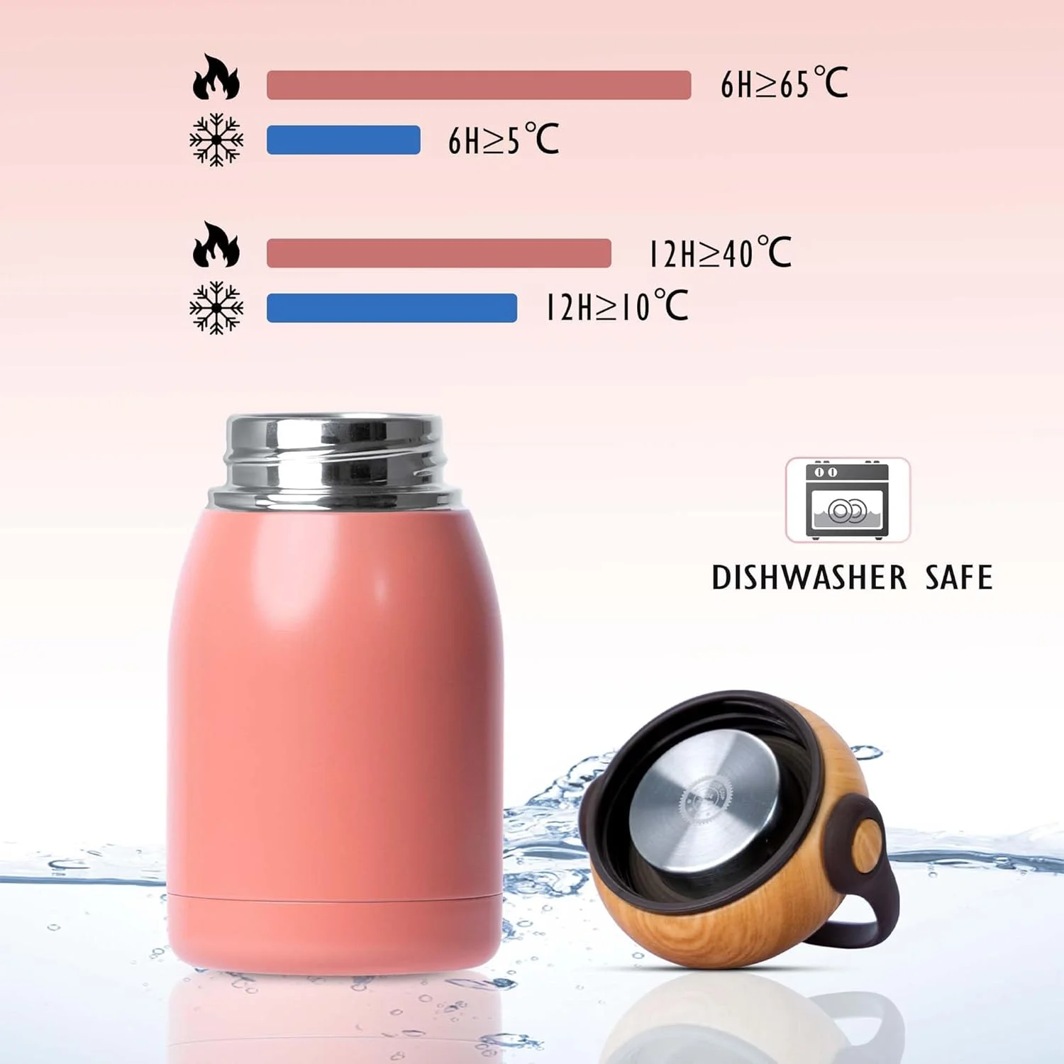 بطری آب کوچک استیل ضد زنگ آزونی، بطری آب عایق 300 میلی لیتری، قمقمه ورزشی ضد نشت، فنجان فلاسک آب گرم و سرد، مناسب برای چای و قهوه بطری آب کوچک استیل ضد زنگ آزونی، بطری آب عایق 300 میلی لیتری، قمقمه ورزشی ضد نشت، فنجان فلاسک آب گرم و سرد، مناسب برای چای و قهوه