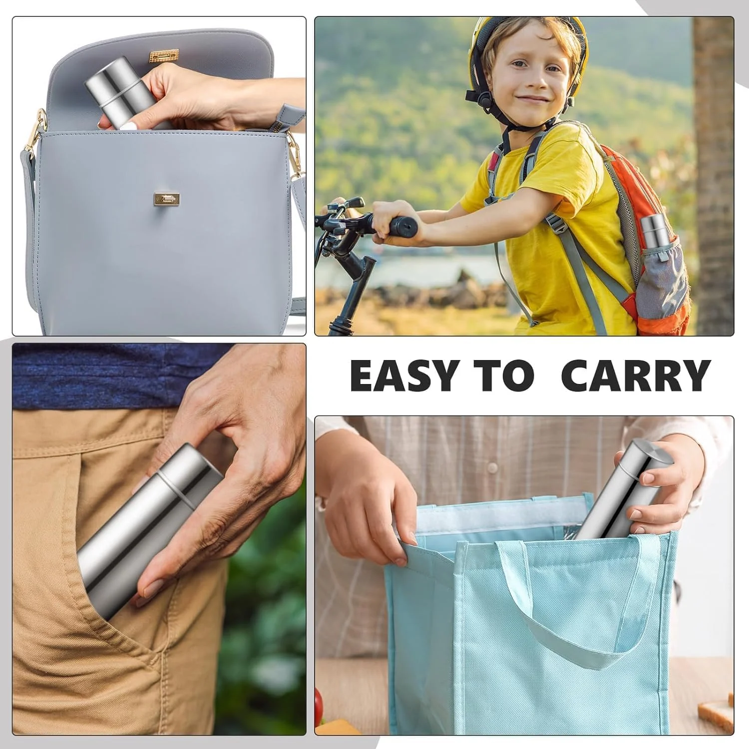 بطری آب کوچک آزونه، بطری استیل عایق کوچک، 150 میلی لیتر، فلاسک استیل ضد نشت قابل استفاده مجدد با عایق خلاء، نوشیدنی را سرد و گرم برای کیف پول کودکان و زنان در کیف ناهار نگه می دارد