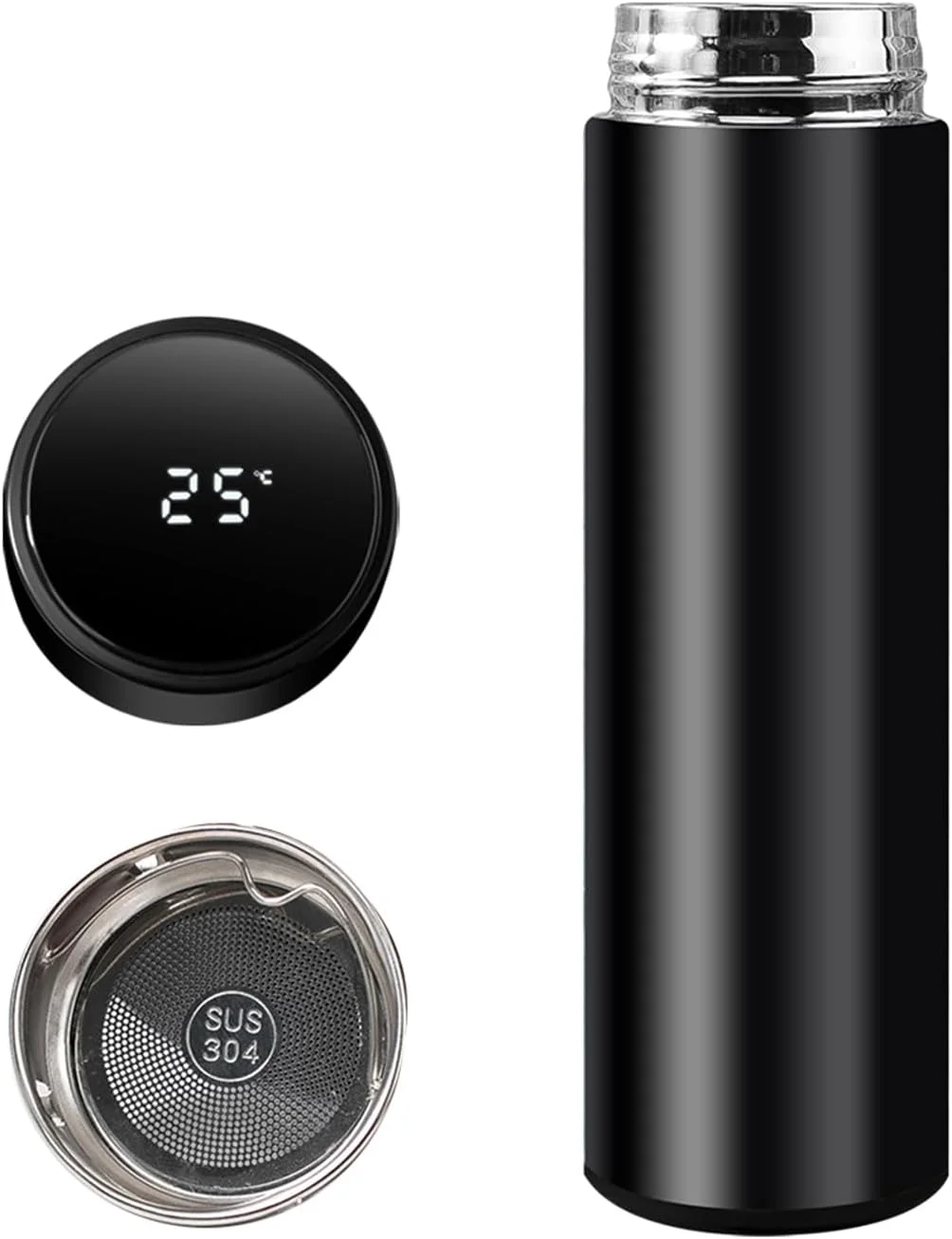 قمقمه آب هوشمند ZMHQLPDZ فلاسک خلاء استیل ضد زنگ، ماگ مسافرتی با صفحه لمسی LCD هوشمند، گرم یا سرد نگه می دارد، فنجان فلاسک خلاء قهوه چای مسافرتی قابل حمل خودرو، قمقمه آب عایق (مشکی) قمقمه آب هوشمند ZMHQLPDZ فلاسک خلاء استیل ضد زنگ، ماگ مسافرتی با صفحه لمسی LCD هوشمند، گرم یا سرد نگه می دارد، فنجان فلاسک خلاء قهوه چای مسافرتی قابل حمل خودرو، قمقمه آب عایق (مشکی)