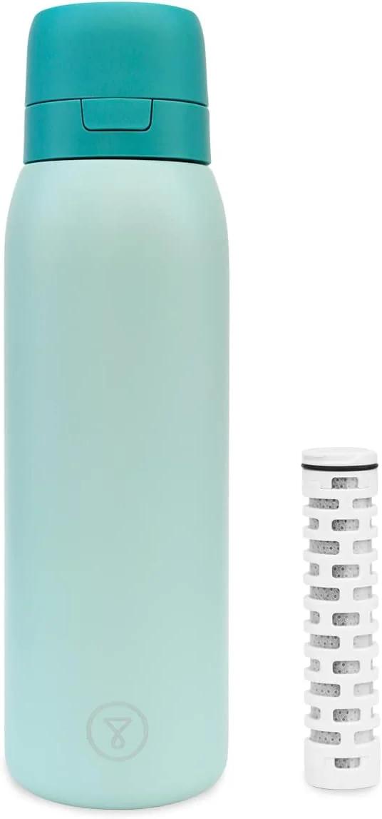 بطری آب TAPP Water BottlePro - بطری قابل استفاده مجدد. فیلتر کننده +80 آلاینده. بدون BPA. دارای قابلیت پر کردن مجدد پایدار و درب محکم. 750 میلی لیتر (سبز)