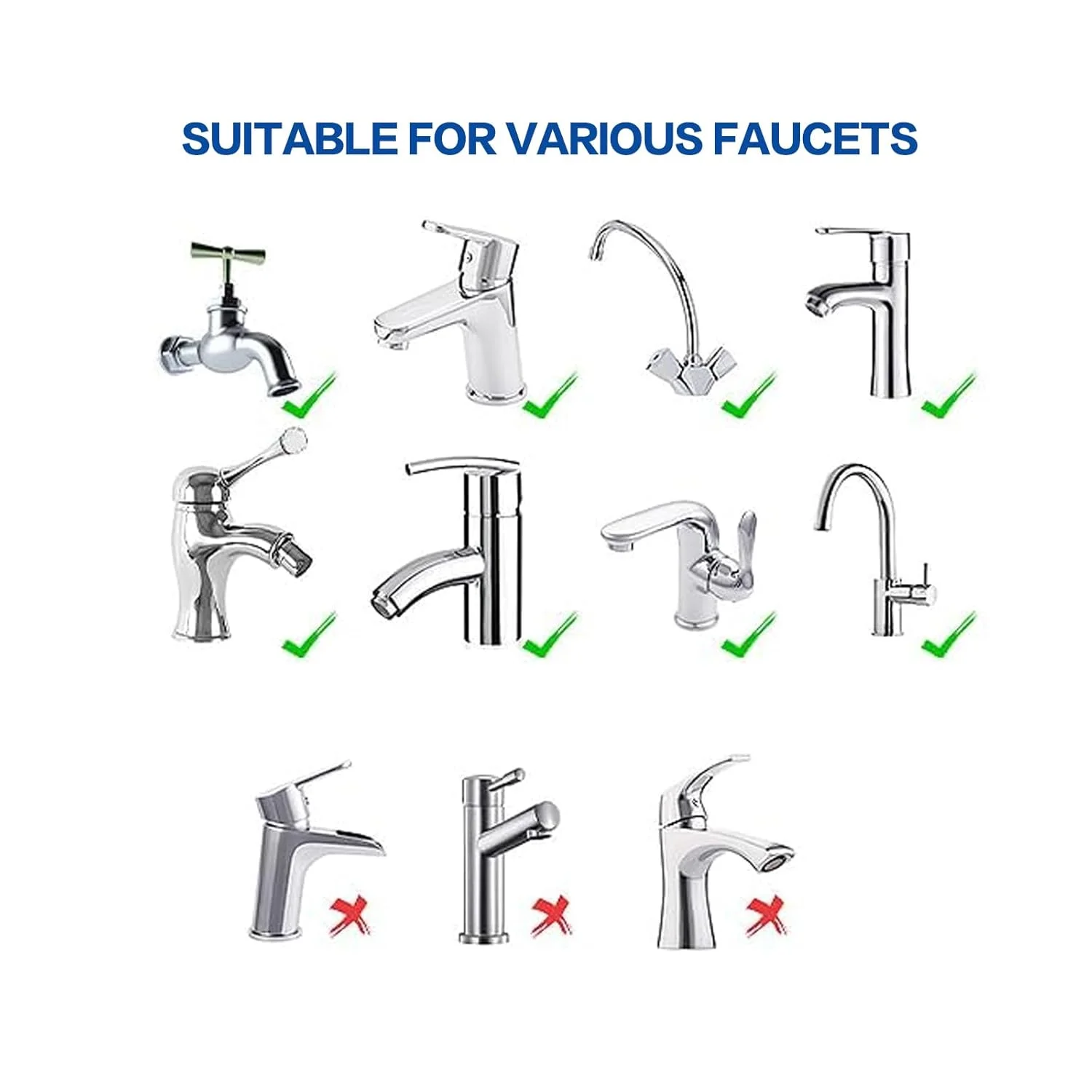 فیلتر آب شیر آشپزخانه 6 در 1 با عمر طولانی، کیت فیلتر شیر قابل تعویض - حذف 99% کلر و نرم کردن آب سخت، فیلتر آب شیر حمام برای پوست های حساس فیلتر آب شیر آشپزخانه 6 در 1 با عمر طولانی، کیت فیلتر شیر قابل تعویض - حذف 99% کلر و نرم کردن آب سخت، فیلتر آب شیر حمام برای پوست های حساس