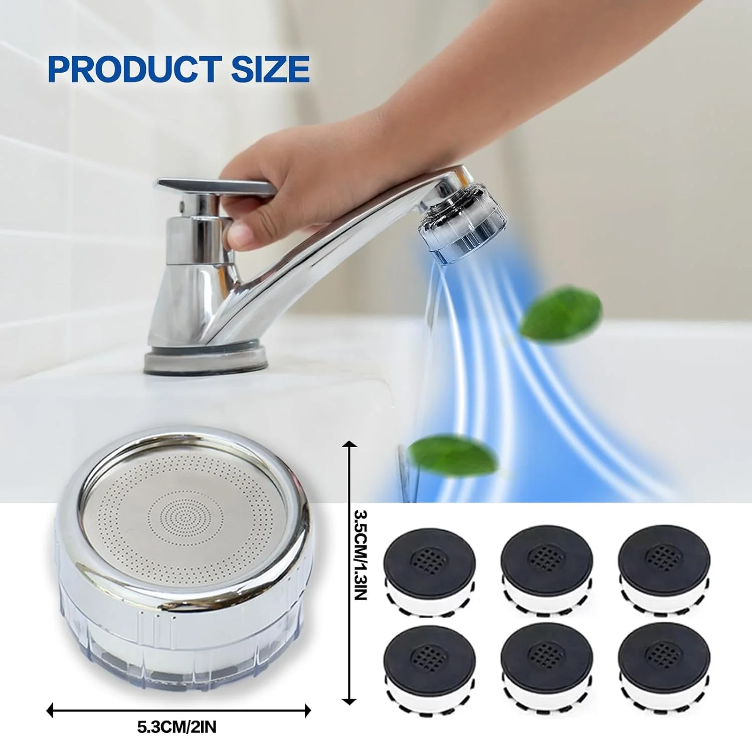 فیلتر آب شیر آشپزخانه 6 در 1 با عمر طولانی، کیت فیلتر شیر قابل تعویض - حذف 99% کلر و نرم کردن آب سخت، فیلتر آب شیر حمام برای پوست های حساس فیلتر آب شیر آشپزخانه 6 در 1 با عمر طولانی، کیت فیلتر شیر قابل تعویض - حذف 99% کلر و نرم کردن آب سخت، فیلتر آب شیر حمام برای پوست های حساس