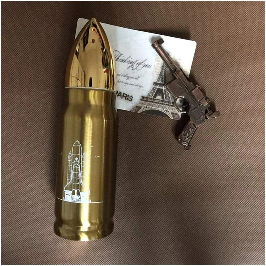 لیوان آب فلاسک خلاء استیل جدید مردانه فشن لیوان آب اداری لیوان گلوله ای جهانی (رنگ: طلایی، سایز: 1000 میلی لیتر)