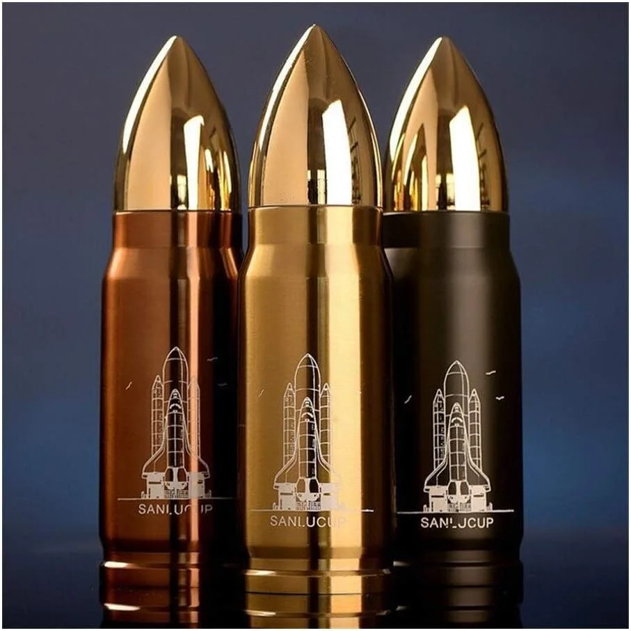 لیوان آب فلاسک خلاء استیل جدید مردانه فشن لیوان آب اداری لیوان گلوله ای جهانی (رنگ: طلایی، سایز: 1000 میلی لیتر)