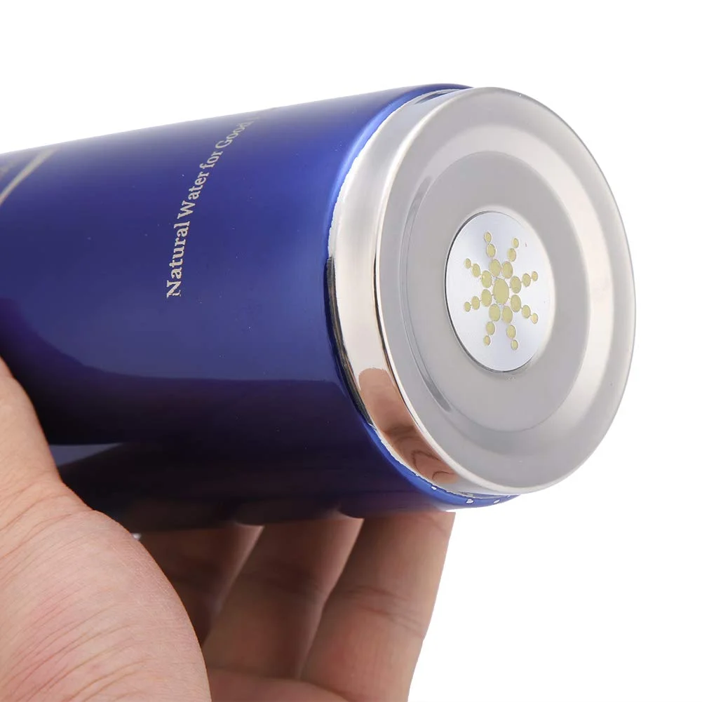 بطری آب قلیایی استیل F&Y: فلاسک یونیزه کننده انرژی زیستی نانو قابل حمل برای نوشیدن، افزایش سطح pH، ایده آل برای مسافرت و باشگاه (آبی)
