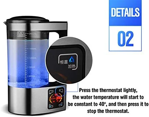 دستگاه تولید آب هیدروژنه ST-JK، بطری یونیزه قلیایی قابل حمل، فنجان آب غنی از هیدروژن با آنتی اکسیدان فوق العاده، دستگاه الکترولیز یونیزه آب با ظرفیت بزرگ 2 لیتری دستگاه تولید آب هیدروژنه ST-JK، بطری یونیزه قلیایی قابل حمل، فنجان آب غنی از هیدروژن با آنتی اکسیدان فوق العاده، دستگاه الکترولیز یونیزه آب با ظرفیت بزرگ 2 لیتری