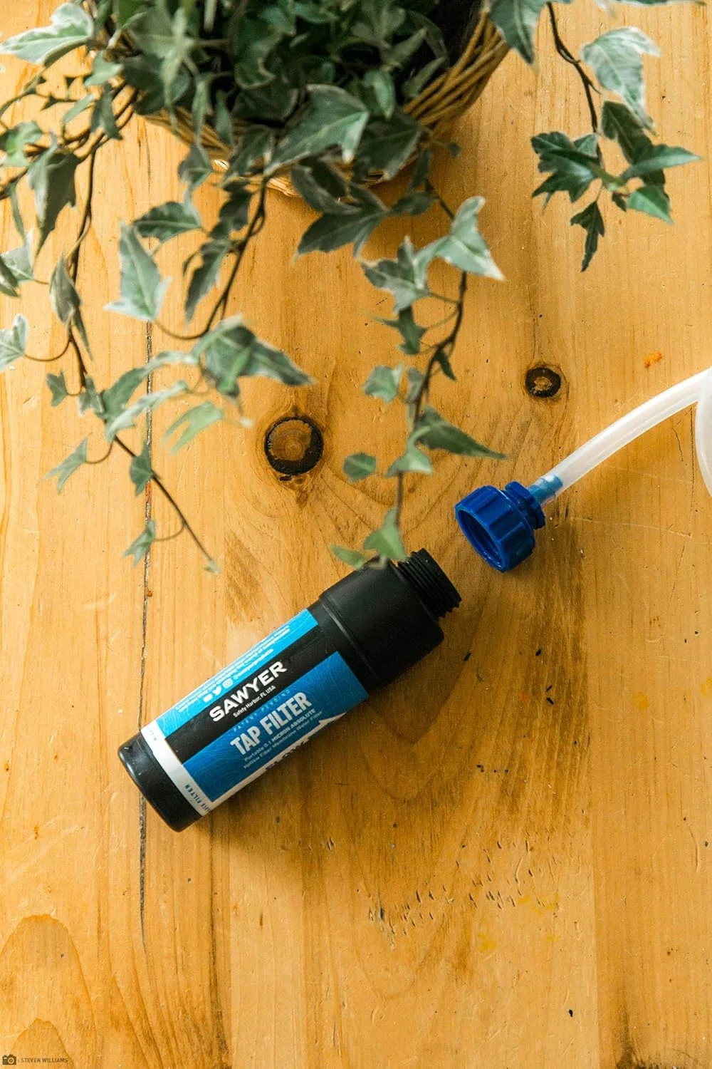 سیستم تصفیه آب شیر آب Sawyer Products SP134، مناسب برای شیرآلات و شیلنگ ها، آبی (تک سایز)