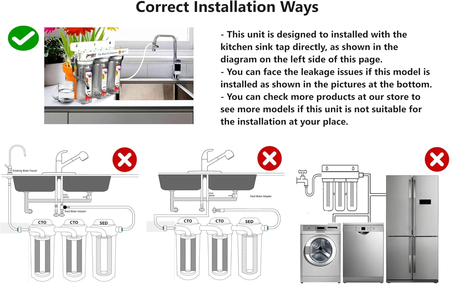 سیستم تصفیه آب آشامیدنی پوری پرو - تصفیه کننده آب برای آب شهری - حذف تمام ناخالصی ها از آب (فیلتر سه گانه) سیستم تصفیه آب آشامیدنی پوری پرو - تصفیه کننده آب برای آب شهری - حذف تمام ناخالصی ها از آب (فیلتر سه گانه)