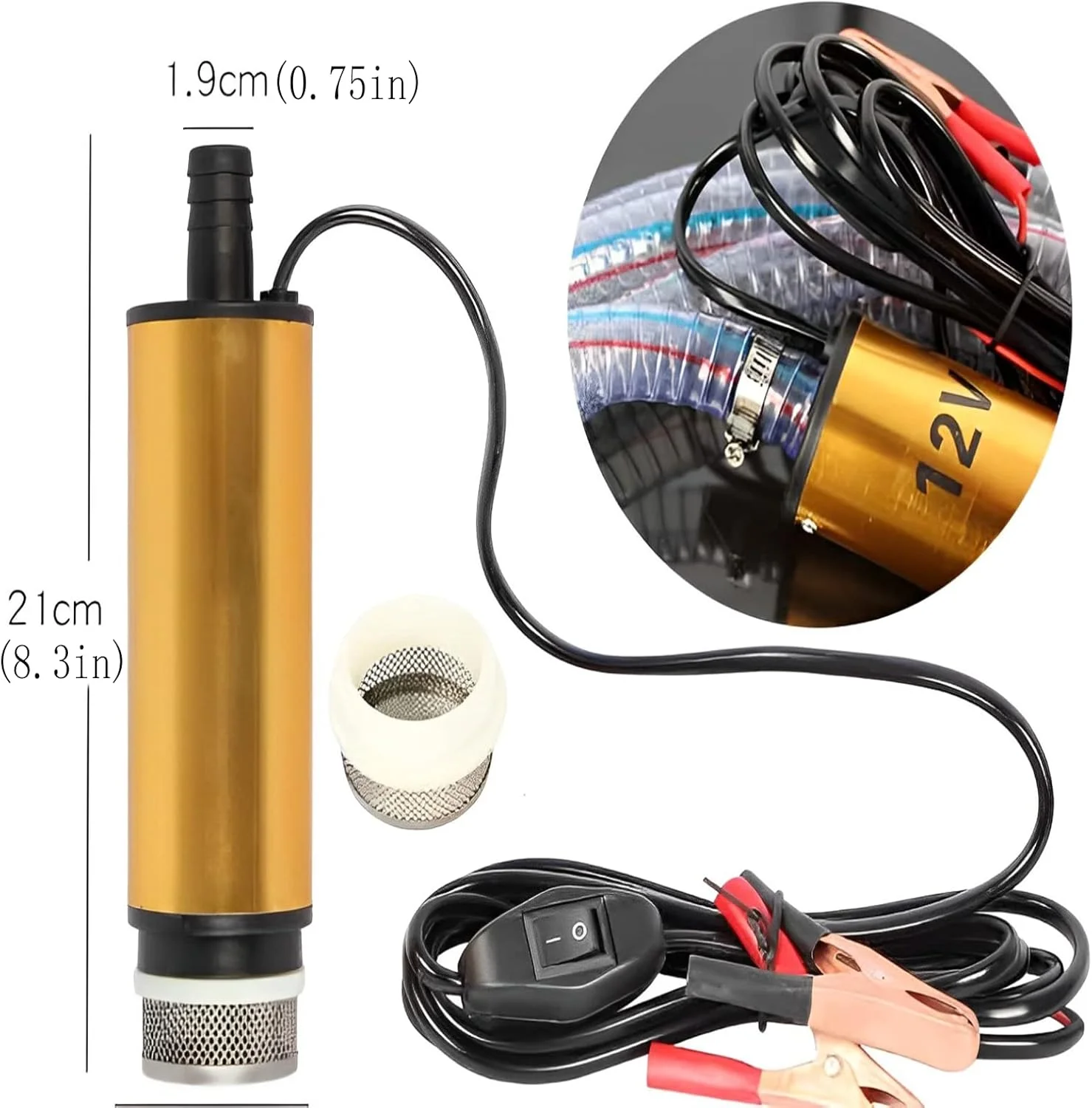 پمپ انتقال سوخت دیزل 12 ولت DC هالامودو - پمپ روغن برقی استیل ضد زنگ پمپ آب شناور - پمپ انتقال چند منظوره مینی قابل حمل با فیلتر - قطر 38 میلی متر - 8500 دور در دقیقه پمپ انتقال سوخت دیزل 12 ولت DC هالامودو - پمپ روغن برقی استیل ضد زنگ پمپ آب شناور - پمپ انتقال چند منظوره مینی قابل حمل با فیلتر - قطر 38 میلی متر - 8500 دور در دقیقه