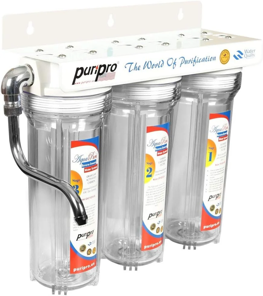 سیستم تصفیه آب آشامیدنی پوری پرو - تصفیه کننده آب برای آب شهری - حذف تمام ناخالصی ها از آب (فیلتر سه گانه) سیستم تصفیه آب آشامیدنی پوری پرو - تصفیه کننده آب برای آب شهری - حذف تمام ناخالصی ها از آب (فیلتر سه گانه)