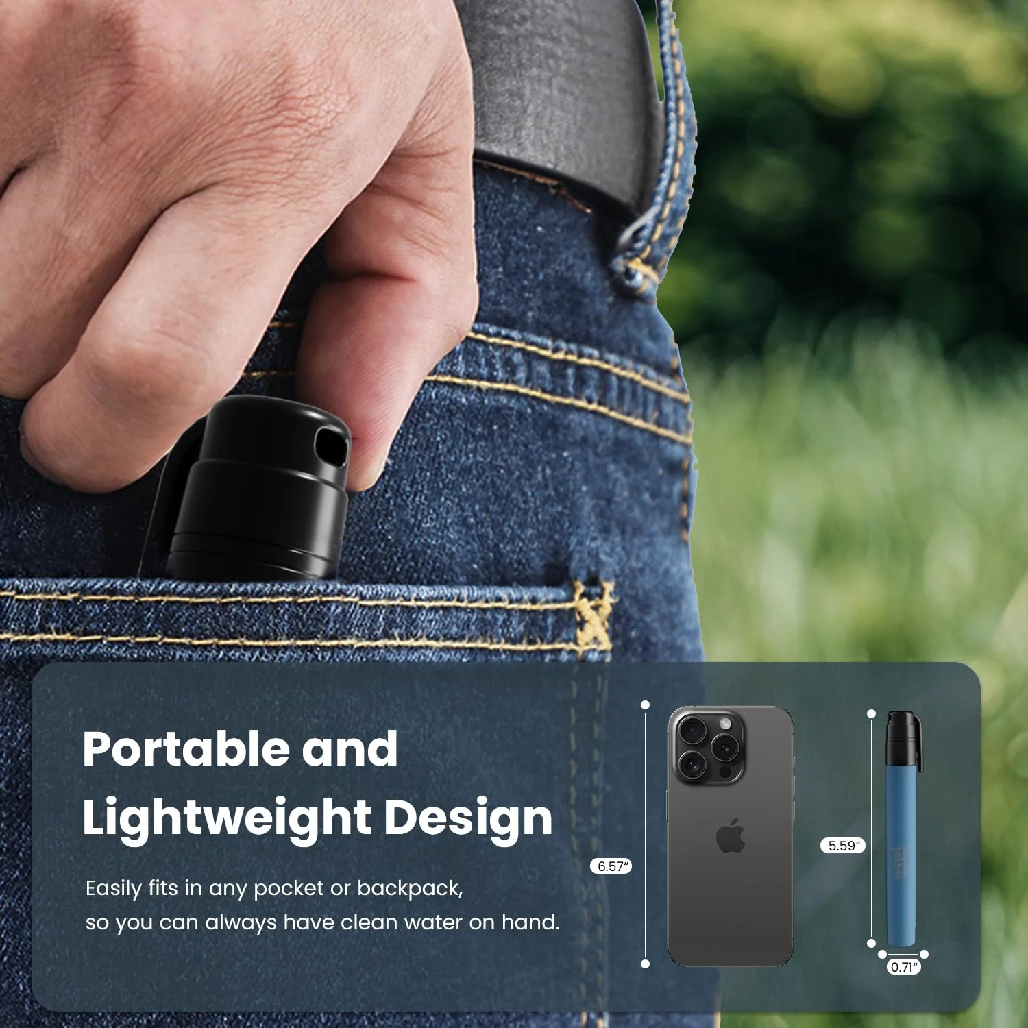 نی تصفیه آب قابل حمل برای بقا، تجهیزات ضروری کمپینگ و پیاده روی، نی تصفیه آب برای مسافرت، دوچرخه سواری و آمادگی در شرایط اضطراری (بسته 4 عددی، 2 آبی + 2 مشکی)