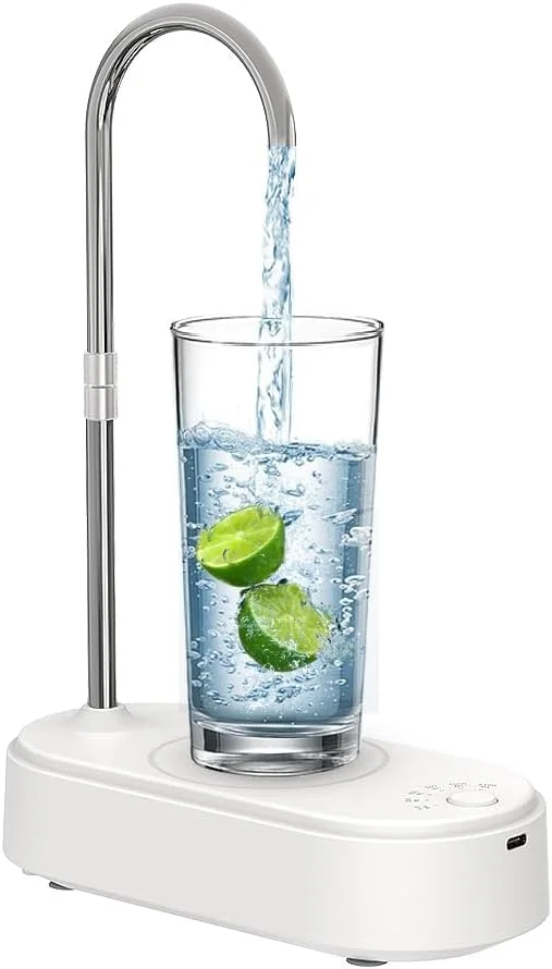 آب سرد کن NALACAL برای بطری 5 گالنی، آب سرد کن کوچک، 6 سطح پمپاژ برای بطری های یونیورسال، آب سرد کن قابل حمل با شارژ Type-C برای خانه، دفتر، فضای باز