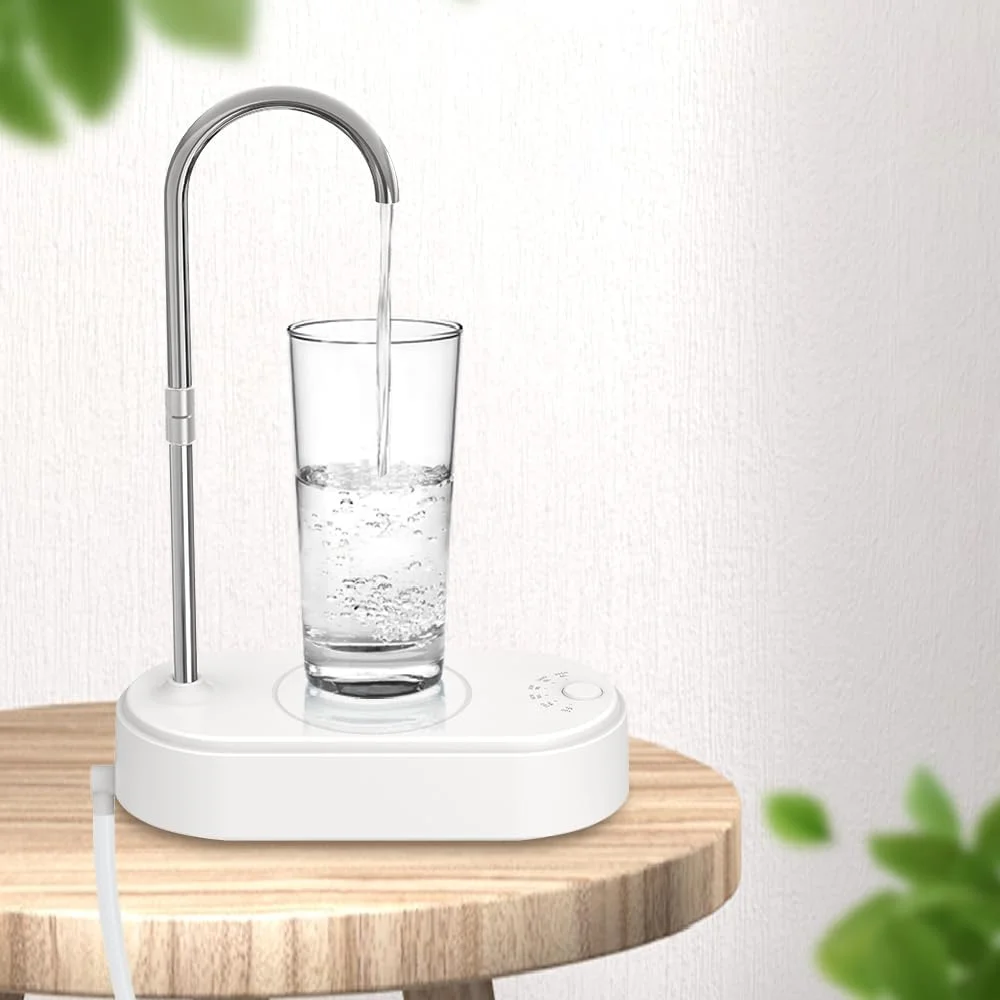 آب سرد کن NALACAL برای بطری 5 گالنی، آب سرد کن کوچک، 6 سطح پمپاژ برای بطری های یونیورسال، آب سرد کن قابل حمل با شارژ Type-C برای خانه، دفتر، فضای باز