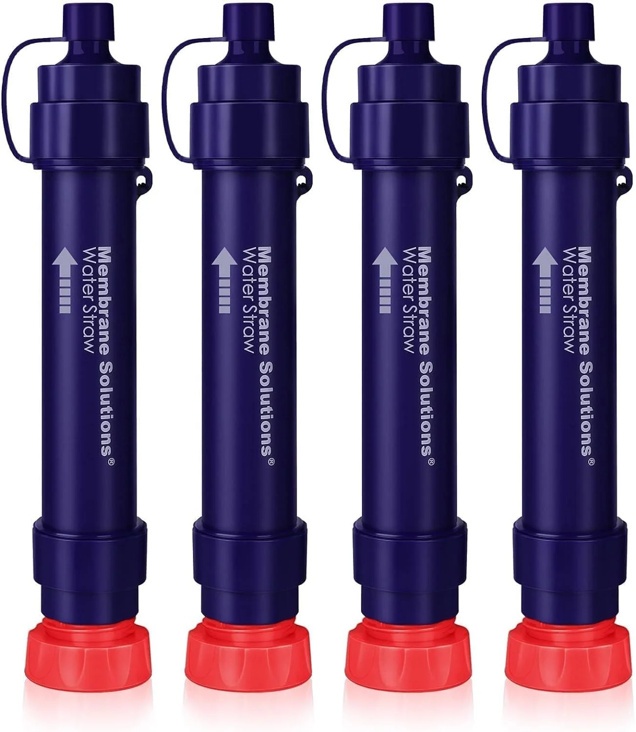 نی تصفیه آب Membrane Solutions مدل S2، تصفیه کننده آب قابل حمل 4 مرحله ای 0.1 میکرون با فیلتر قابل تعویض، دارای گواهینامه NSF/ANSI 42&372&401، ظرفیت 5000 لیتر برای کمپینگ، پیاده روی، بقا و شرایط اضطراری - 4 عددی
