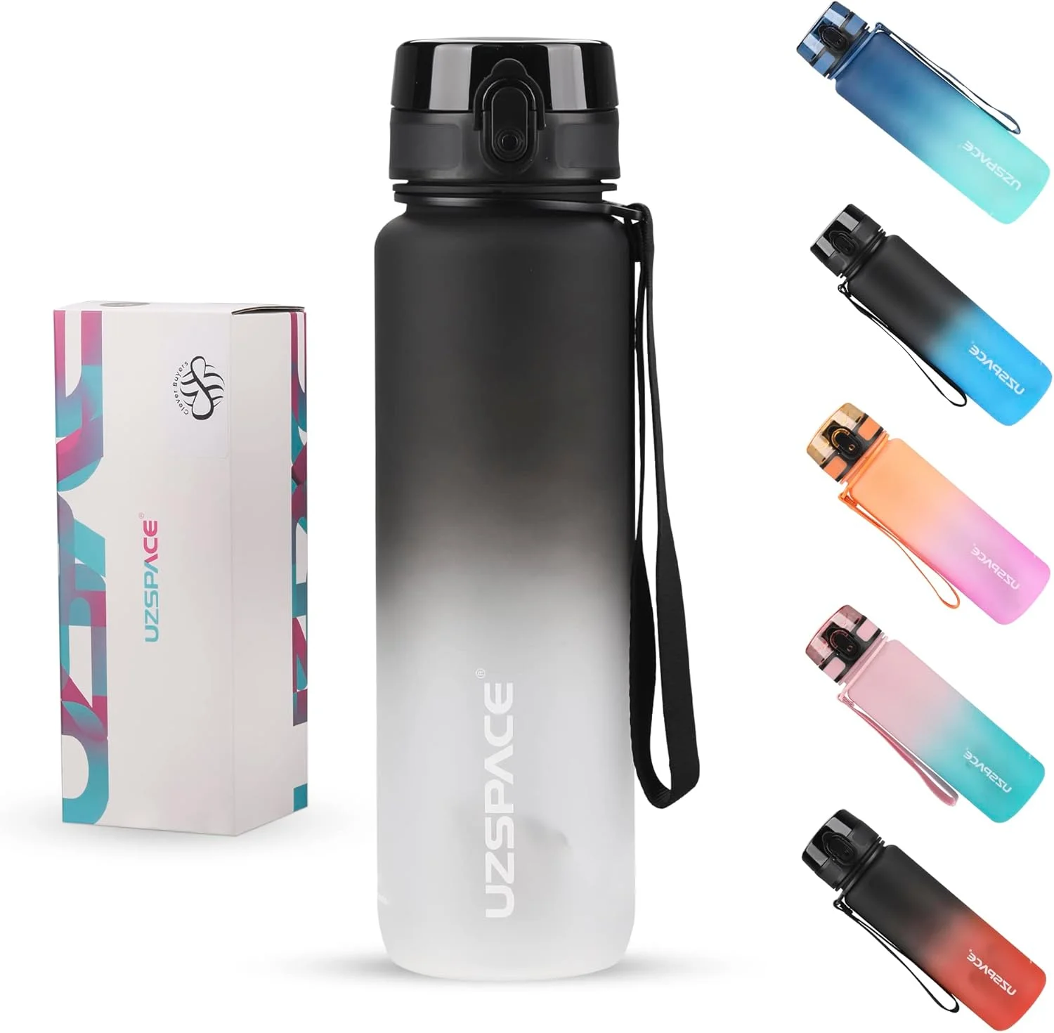 بطری آب ورزشی نشکن تریتان بدون BPA با نشانگر زمان انگیزشی | بطری آب مناسب یوگا، باشگاه و دویدن (350ml-500ml-1000ml) برای کودکان و بزرگسالان با قفل تک کلیکی بطری آب ورزشی نشکن تریتان بدون BPA با نشانگر زمان انگیزشی | بطری آب مناسب یوگا، باشگاه و دویدن (350ml-500ml-1000ml) برای کودکان و بزرگسالان با قفل تک کلیکی