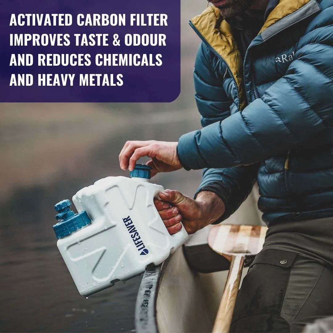 فیلتر آب قابل حمل LifeSaver Cube - تصفیه کننده قابل حمل 5 لیتری برای سفرهای طولانی و تامین آب اضطراری، تصفیه 5000 لیتر، استفاده آسان، لوازم ضروری سفر خانوادگی، حذف 99.99٪ ویروس ها و باکتری ها فیلتر آب قابل حمل LifeSaver Cube - تصفیه کننده قابل حمل 5 لیتری برای سفرهای طولانی و تامین آب اضطراری، تصفیه 5000 لیتر، استفاده آسان، لوازم ضروری سفر خانوادگی، حذف 99.99٪ ویروس ها و باکتری ها