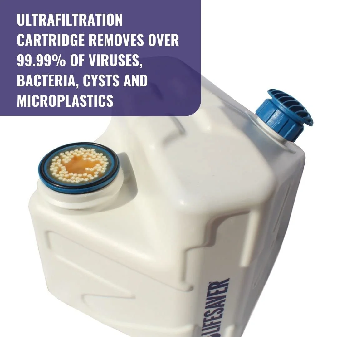 فیلتر آب قابل حمل LifeSaver Cube - تصفیه کننده قابل حمل 5 لیتری برای سفرهای طولانی و تامین آب اضطراری، تصفیه 5000 لیتر، استفاده آسان، لوازم ضروری سفر خانوادگی، حذف 99.99٪ ویروس ها و باکتری ها فیلتر آب قابل حمل LifeSaver Cube - تصفیه کننده قابل حمل 5 لیتری برای سفرهای طولانی و تامین آب اضطراری، تصفیه 5000 لیتر، استفاده آسان، لوازم ضروری سفر خانوادگی، حذف 99.99٪ ویروس ها و باکتری ها