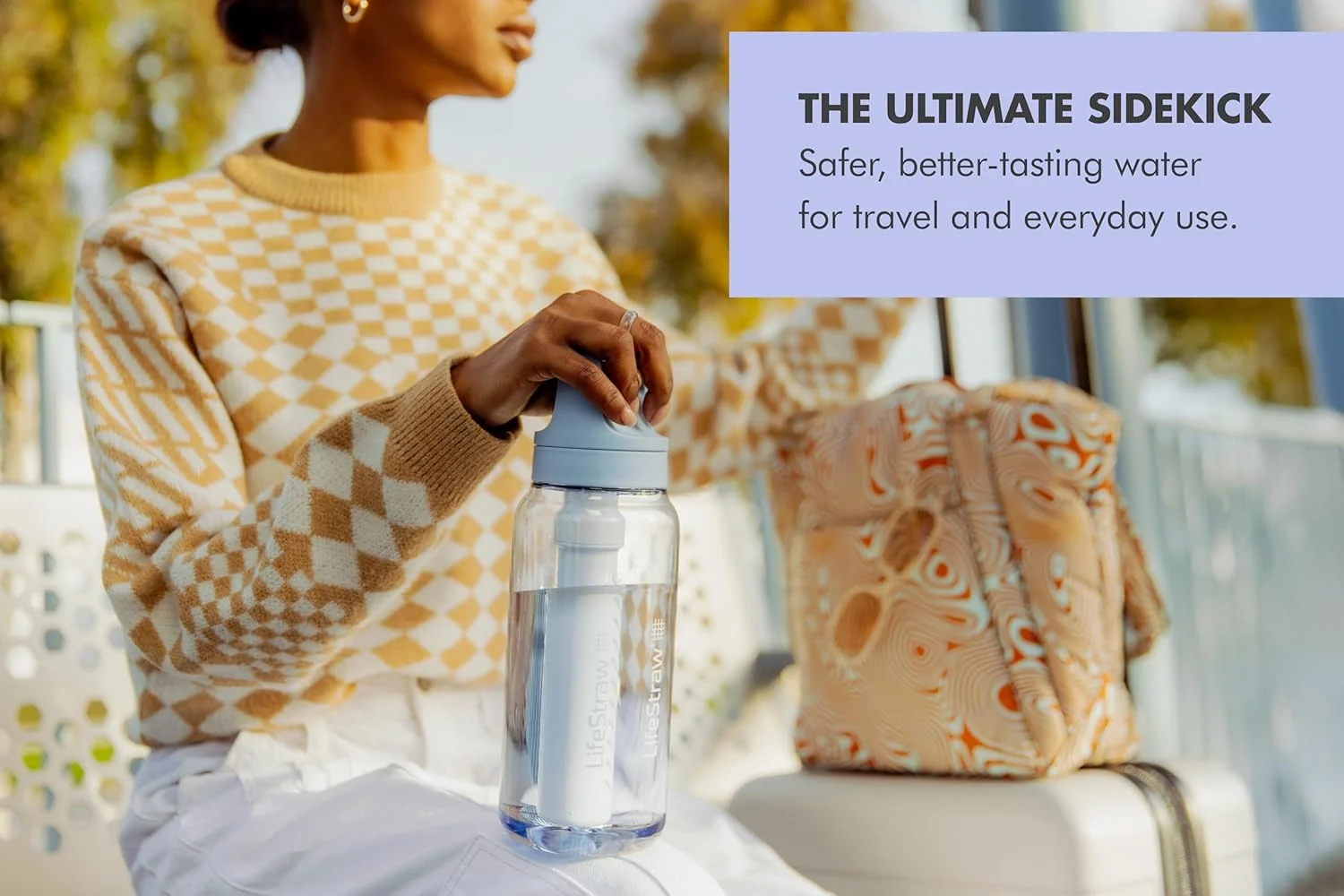 بطری تصفیه آب LifeStraw Go Series - بدون BPA، مناسب سفر و استفاده روزمره، حذف باکتری ها، انگل ها و میکروپلاستیک ها، بهبود طعم، 1 لیتر، دریای اژه بطری تصفیه آب LifeStraw Go Series - بدون BPA، مناسب سفر و استفاده روزمره، حذف باکتری ها، انگل ها و میکروپلاستیک ها، بهبود طعم، 1 لیتر، دریای اژه