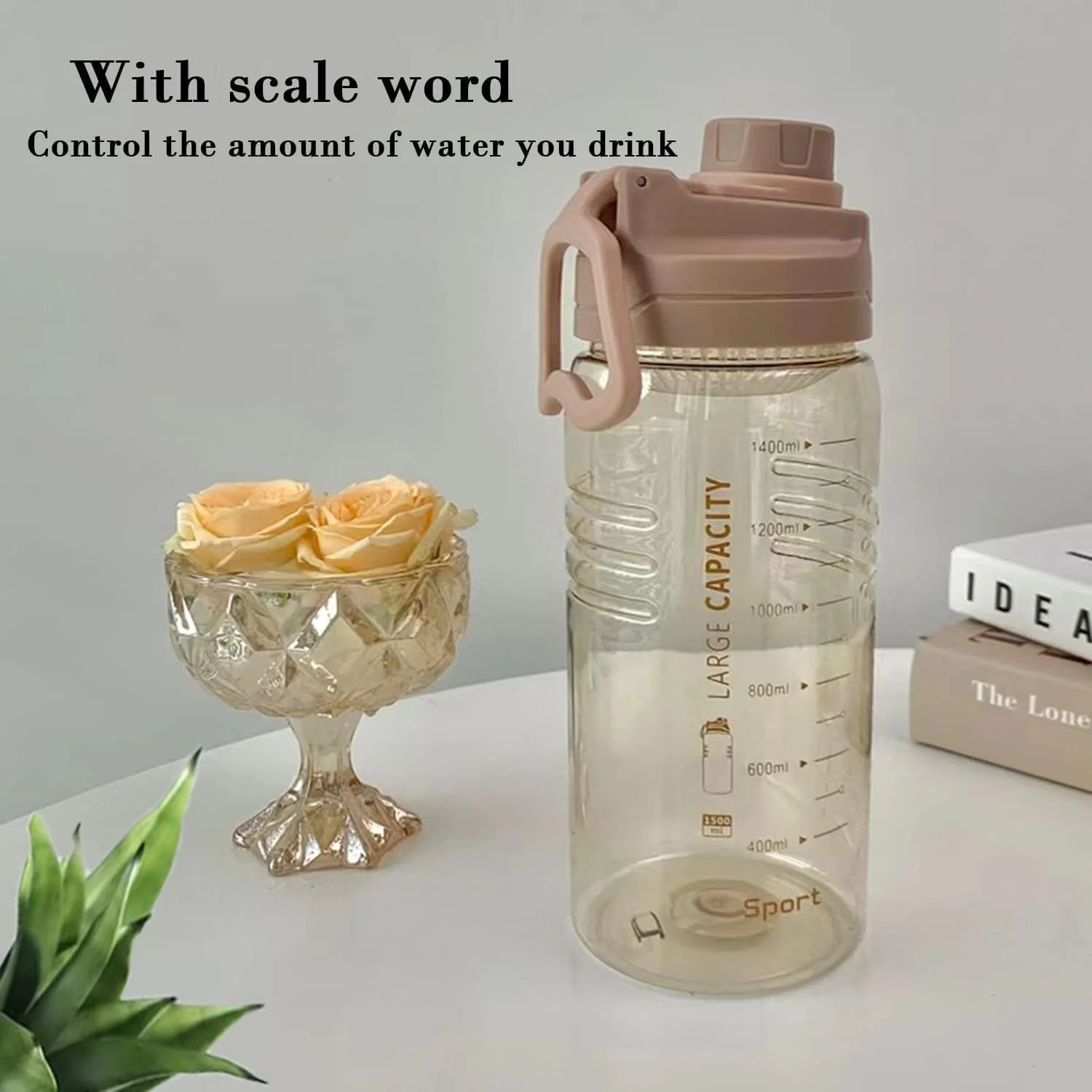 بطری آب ورزشی ضد نشت خزنه، 1.5 لیتر، با برچسب اندازه گیری، بدون BPA، قابل حمل برای باشگاه، دوچرخه سواری، پیاده روی، بادوام و سازگار با محیط زیست، با درب فیلتر میوه و دسته حمل آسان بطری آب ورزشی ضد نشت خزنه، 1.5 لیتر، با برچسب اندازه گیری، بدون BPA، قابل حمل برای باشگاه، دوچرخه سواری، پیاده روی، بادوام و سازگار با محیط زیست، با درب فیلتر میوه و دسته حمل آسان