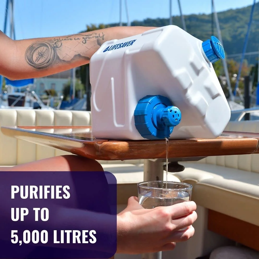 فیلتر آب قابل حمل LifeSaver Cube - تصفیه کننده قابل حمل 5 لیتری برای سفرهای طولانی و تامین آب اضطراری، تصفیه 5000 لیتر، استفاده آسان، لوازم ضروری سفر خانوادگی، حذف 99.99٪ ویروس ها و باکتری ها فیلتر آب قابل حمل LifeSaver Cube - تصفیه کننده قابل حمل 5 لیتری برای سفرهای طولانی و تامین آب اضطراری، تصفیه 5000 لیتر، استفاده آسان، لوازم ضروری سفر خانوادگی، حذف 99.99٪ ویروس ها و باکتری ها