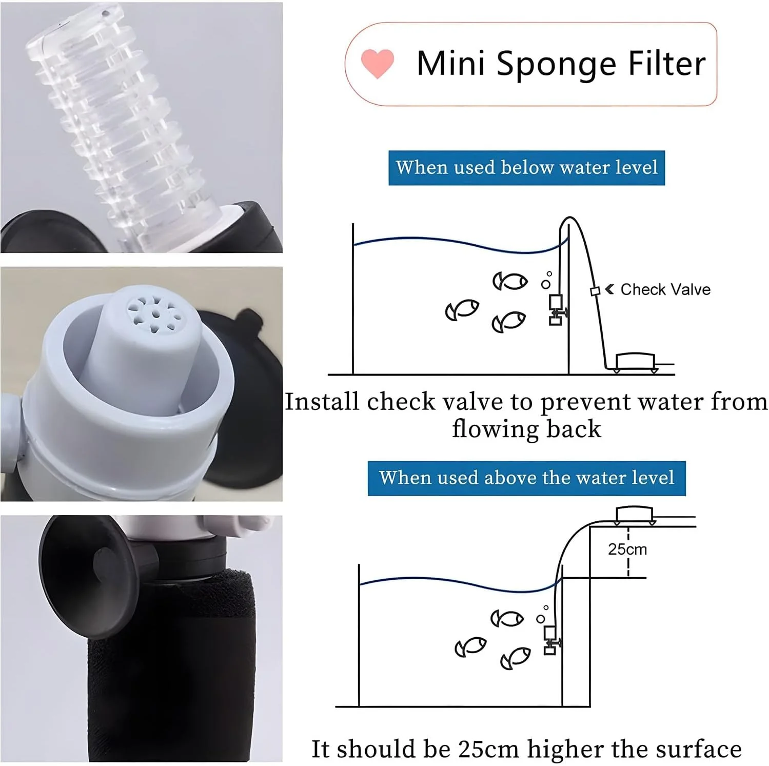 Joyzzz Aquarium Fish Tank Biochemical Cotton Filter, 2 pcs Portable Aquarium Filter with 2 M Tube, Purifier Fish Tank Filter, Sponge Fish Filter is Suitable for Freshwater and Saltwater Tank Joyzzz Aquarium Fish Tank Biochemical Cotton Filter, 2 pcs Portable Aquarium Filter with 2 M Tube, Purifier Fish Tank Filter, Sponge Fish Filter is Suitable for Freshwater and Saltwater Tank