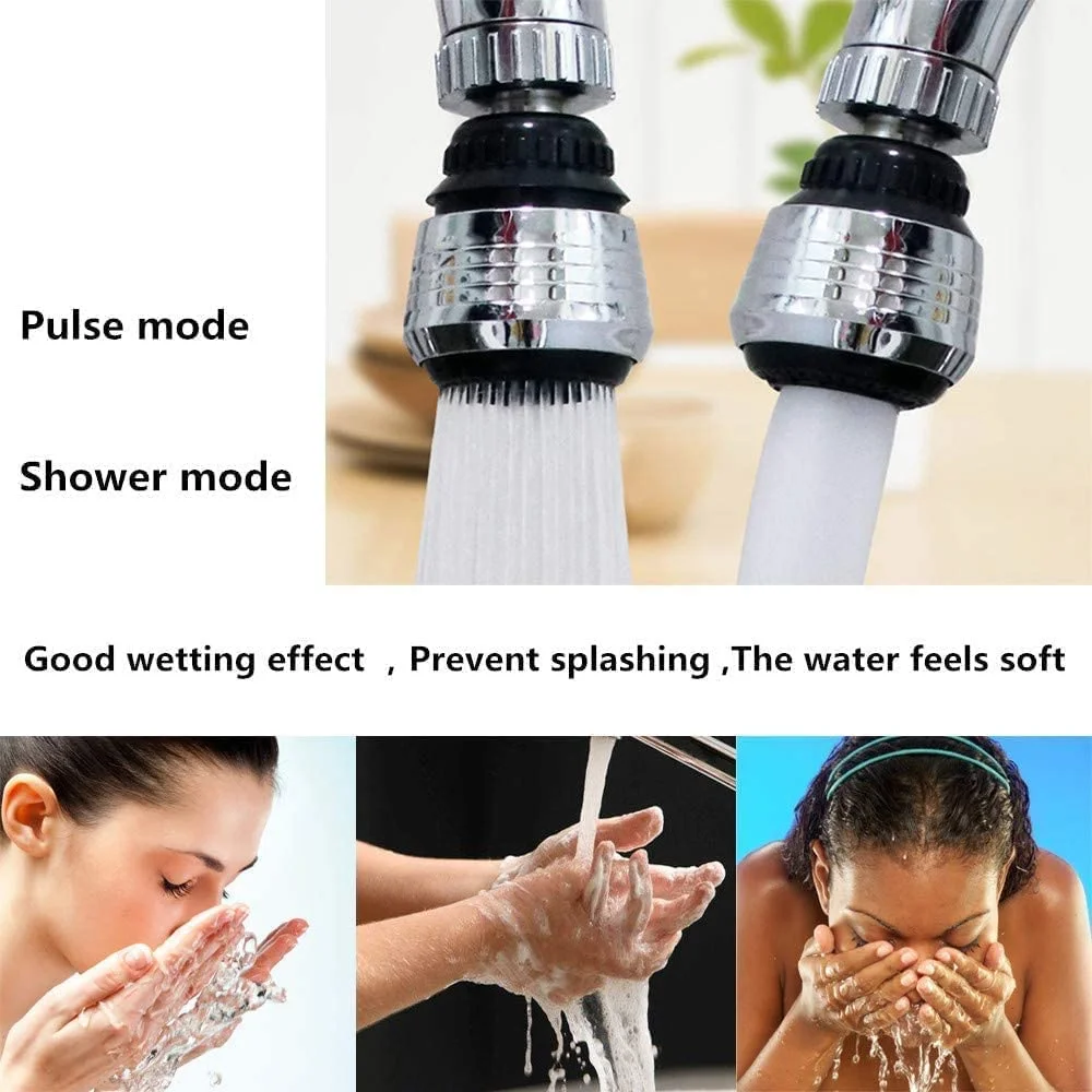 KASTWAVE 360 Degree Aerator Water Bubbler Swivel Head Saving Tap Kitchen Faucet Aerator Connector Diffuser Nozzle Filter Mesh Adapter 1pcs
