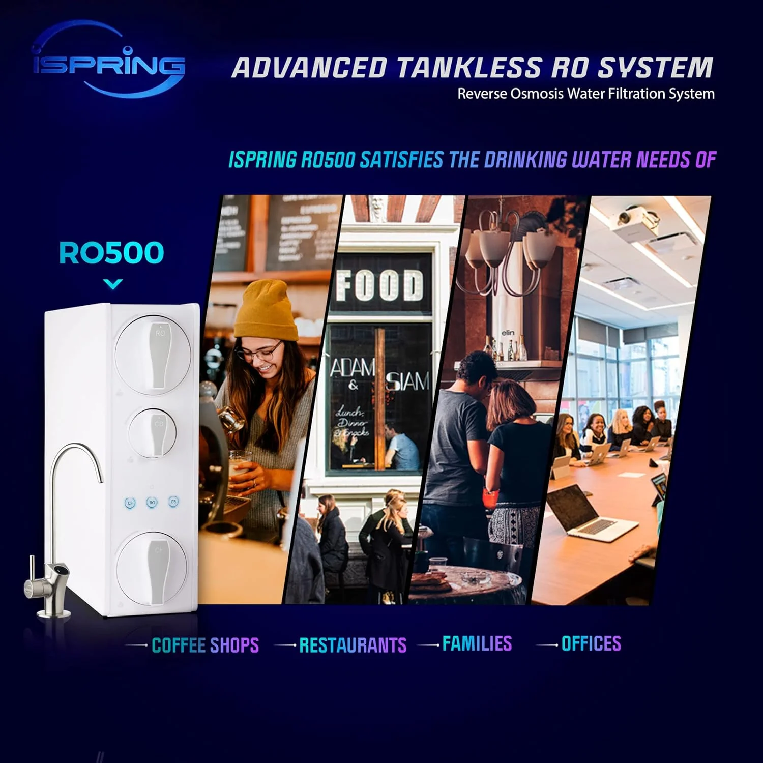 فیلتر جایگزین iSpring FCF500 برای سیستم تصفیه آب اسمز معکوس بدون مخزن RO500 فیلتر جایگزین iSpring FCF500 برای سیستم تصفیه آب اسمز معکوس بدون مخزن RO500