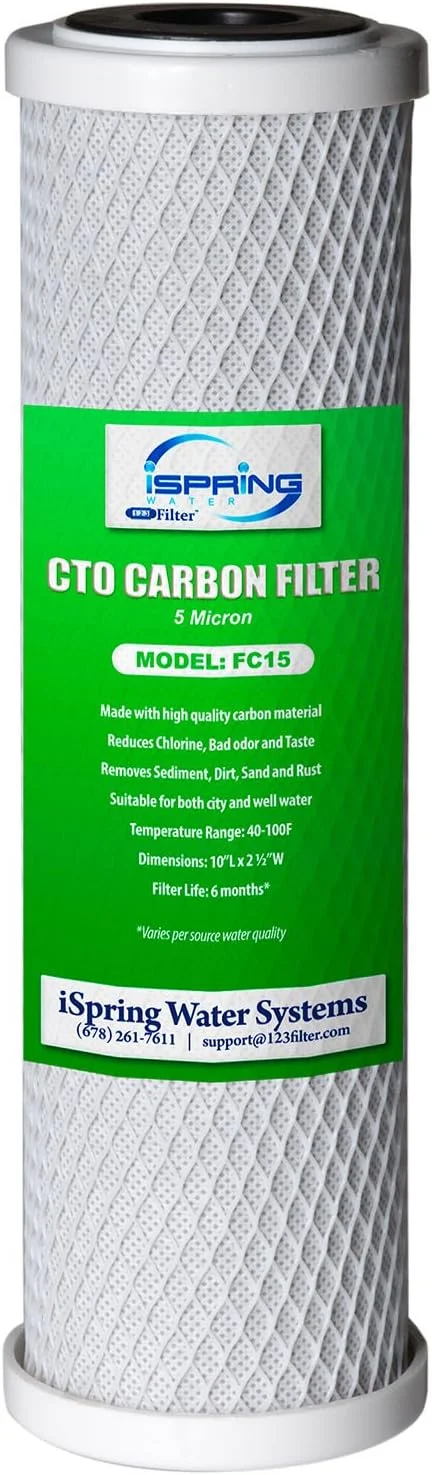 سیستم تصفیه آب آشامیدنی رومیزی iSpring CKC1 با فیلتر کربنی 2.5" x 10"، سفید سیستم تصفیه آب آشامیدنی رومیزی iSpring CKC1 با فیلتر کربنی 2.5" x 10"، سفید