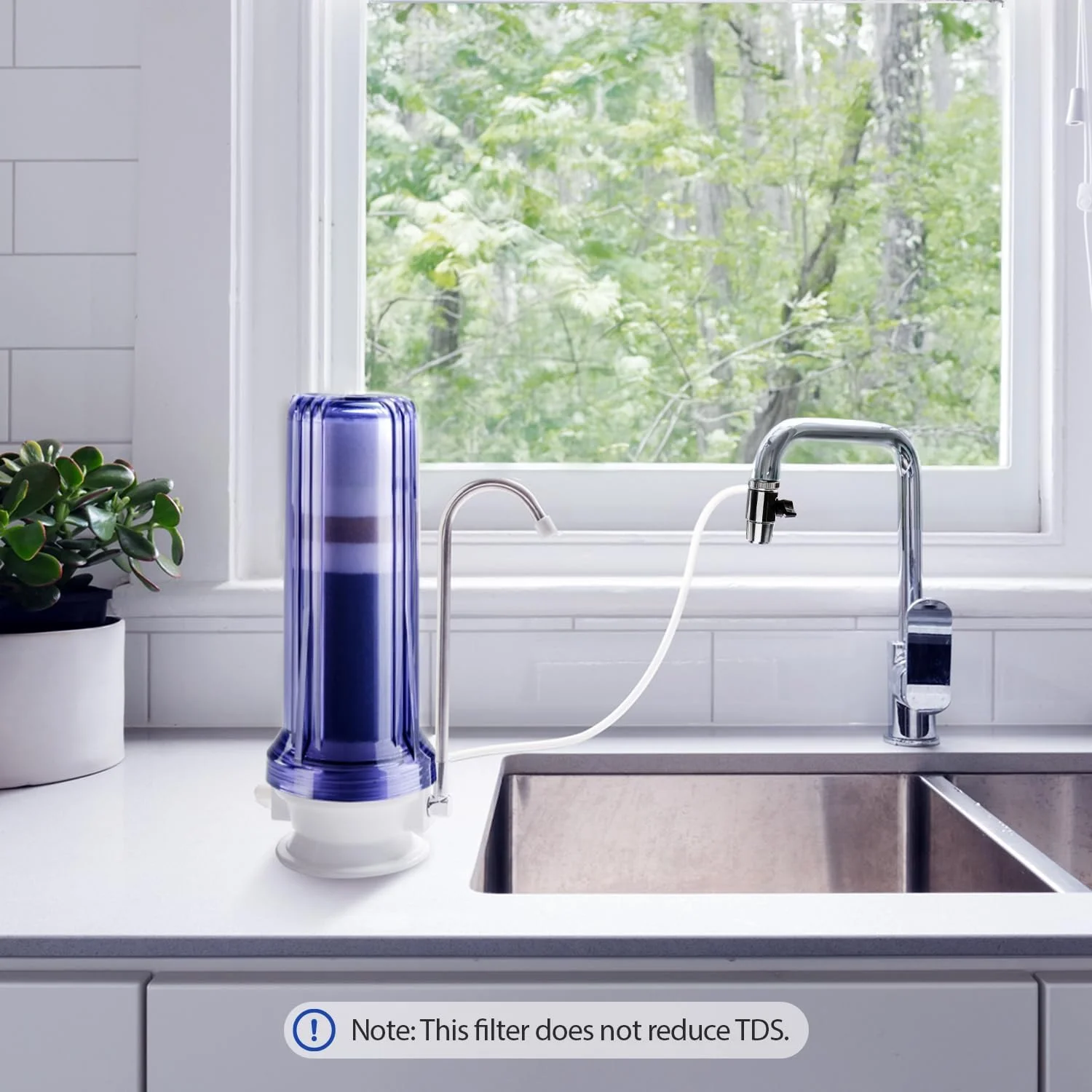 فیلتر آب رومیزی iSpring CT10-CL، سیستم فیلتر آب شیر چند لایه با آداپتور شیر همه کاره، کاهش فلزات سنگین، بوی بد و کلر، شفاف فیلتر آب رومیزی iSpring CT10-CL، سیستم فیلتر آب شیر چند لایه با آداپتور شیر همه کاره، کاهش فلزات سنگین، بوی بد و کلر، شفاف