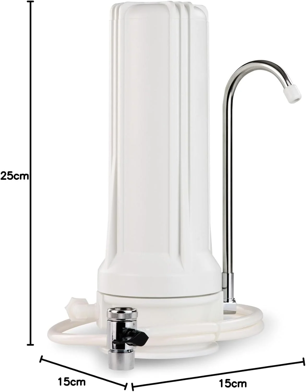 سیستم تصفیه آب آشامیدنی رومیزی iSpring CKC1 با فیلتر کربنی 2.5" x 10"، سفید سیستم تصفیه آب آشامیدنی رومیزی iSpring CKC1 با فیلتر کربنی 2.5" x 10"، سفید