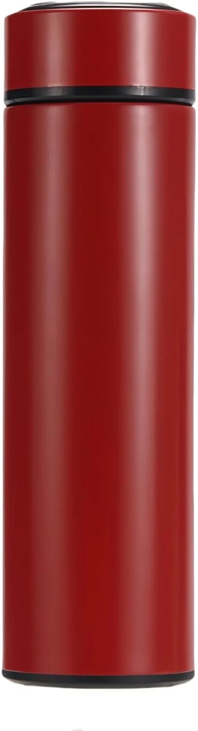 قمقمه آب HALAMODO با نمایشگر دمای LED، قمقمه عایق خلاء دو جداره، ماگ مسافرتی استیل ضد زنگ، ضد نشت، نگهداری سرما و گرما تا 12 ساعت (500 میلی لیتر) (قرمز) قمقمه آب HALAMODO با نمایشگر دمای LED، قمقمه عایق خلاء دو جداره، ماگ مسافرتی استیل ضد زنگ، ضد نشت، نگهداری سرما و گرما تا 12 ساعت (500 میلی لیتر) (قرمز)