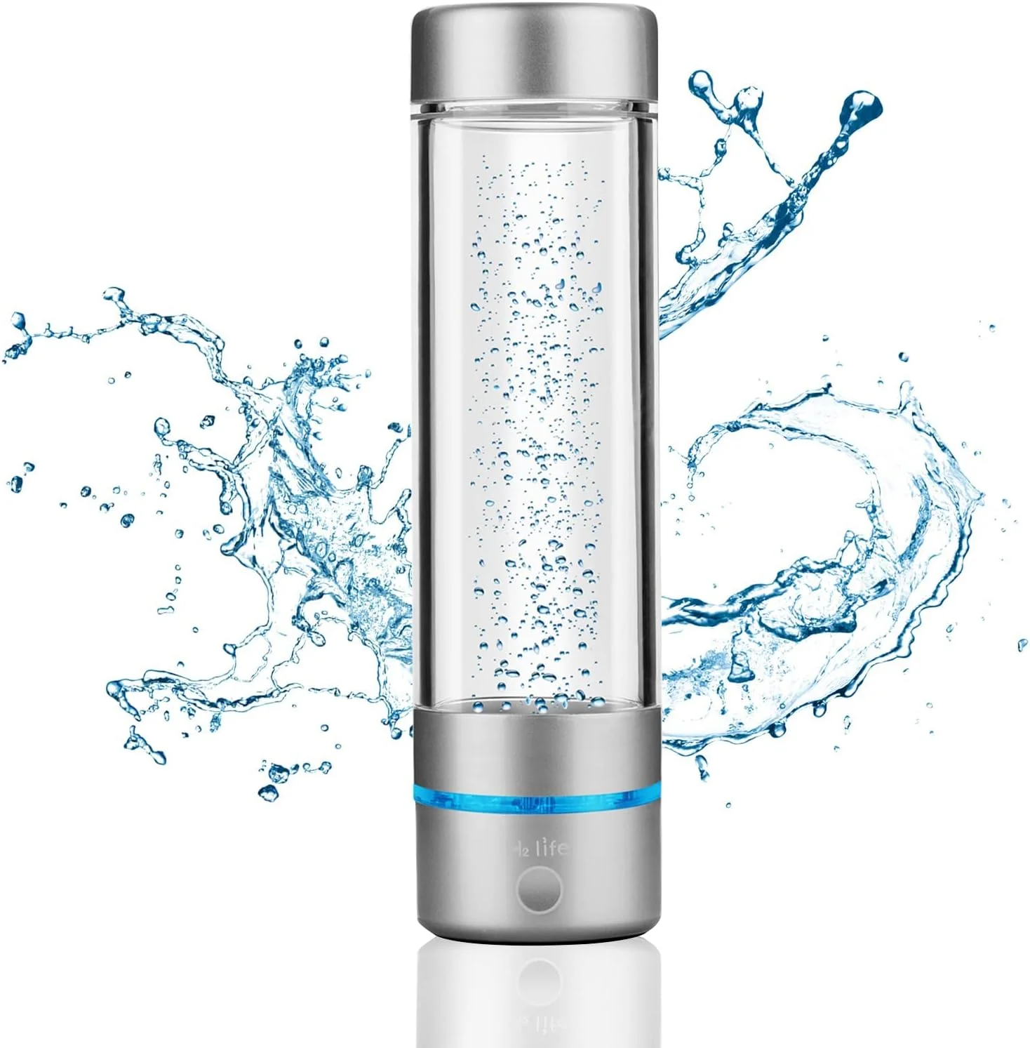 بطری آب ورزشی هیدروژنی H2 Life، تولید کننده حرفه ای آب غنی از هیدروژن با SPE و PEM، 320 میلی لیتر 3200PPB، دستگاه تولید آب هیدروژنه دو حالته یونیزه شده برای مسافرت، پیاده روی و شنا بطری آب ورزشی هیدروژنی H2 Life، تولید کننده حرفه ای آب غنی از هیدروژن با SPE و PEM، 320 میلی لیتر 3200PPB، دستگاه تولید آب هیدروژنه دو حالته یونیزه شده برای مسافرت، پیاده روی و شنا