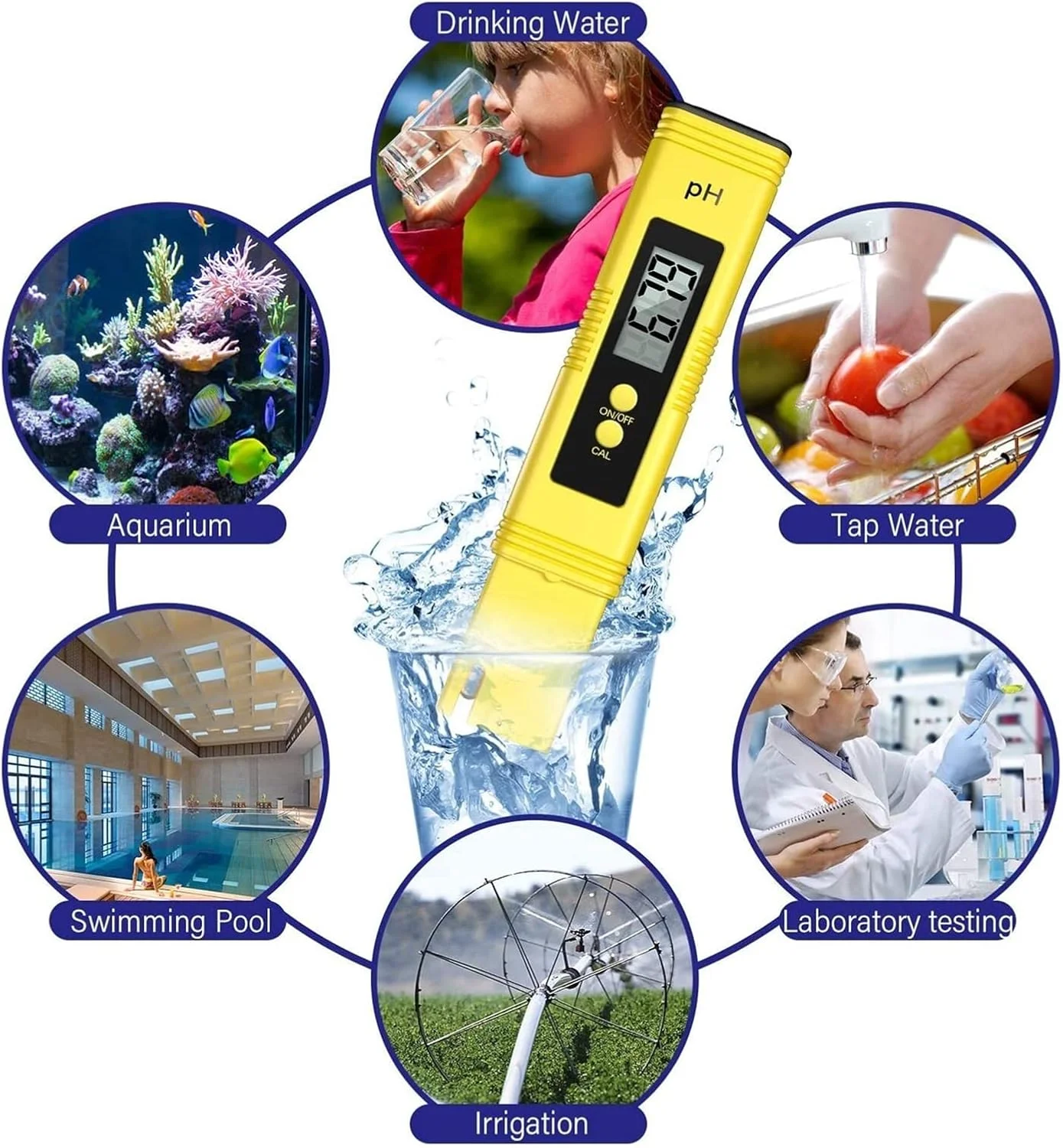 دستگاه سنجش کیفیت آب GOENN، قلم دیجیتال تست PH/TDS/EC، دماسنج، سنجش خلوص آب، فیلتر PPM، هیدروپونیک برای آکواریوم، استخر (PH EC متر به همراه جعبه) دستگاه سنجش کیفیت آب GOENN، قلم دیجیتال تست PH/TDS/EC، دماسنج، سنجش خلوص آب، فیلتر PPM، هیدروپونیک برای آکواریوم، استخر (PH EC متر به همراه جعبه)