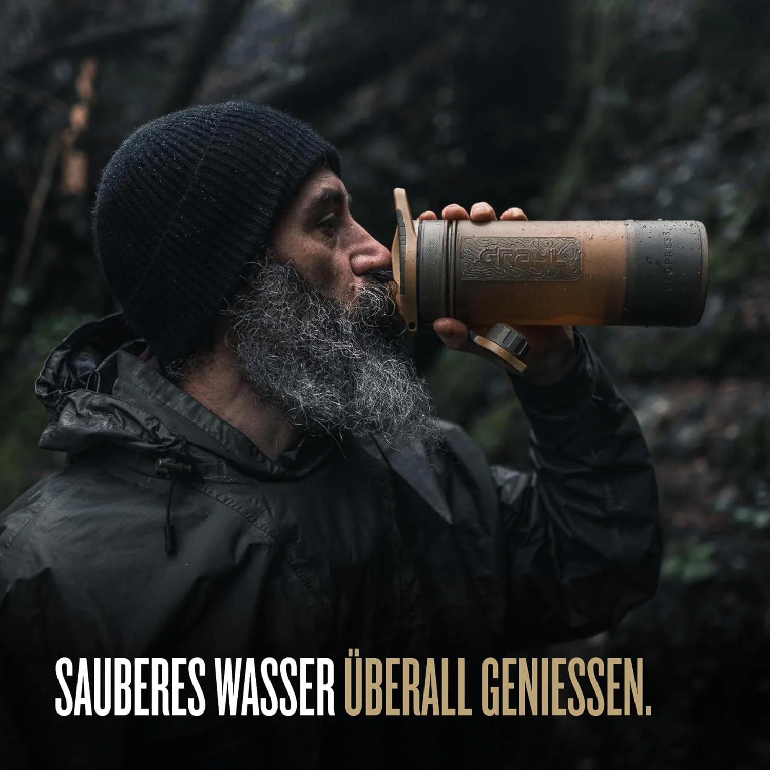 فیلتر آب آشامیدنی گریال GeoPress با ظرفیت 710 میلیلیتر مناسب فضای باز | حذف 99.99% از تمام باکتریها و ویروسها | ایدهآل برای کمپینگ، بقا و مسافرت (قهوهای کویوت) فیلتر آب آشامیدنی گریال GeoPress با ظرفیت 710 میلیلیتر مناسب فضای باز | حذف 99.99% از تمام باکتریها و ویروسها | ایدهآل برای کمپینگ، بقا و مسافرت (قهوهای کویوت)