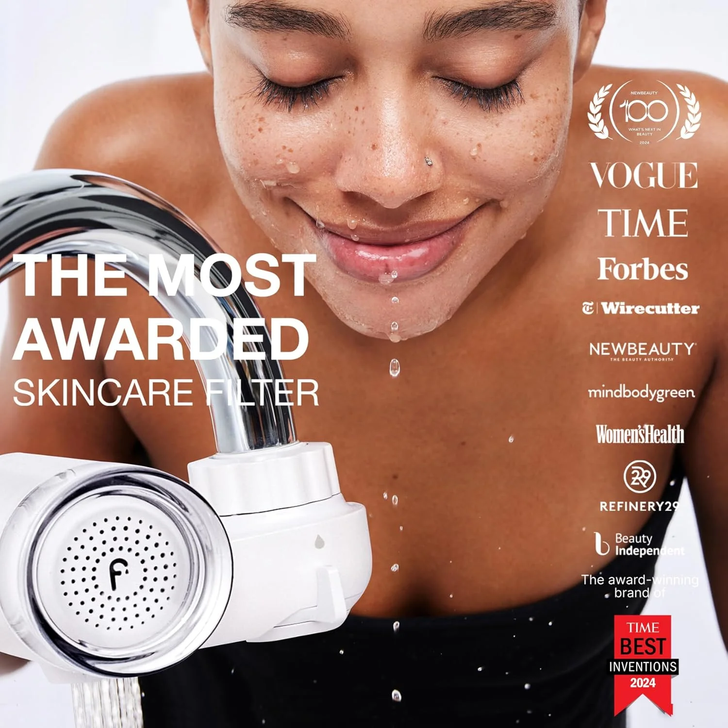 فیلتر تصفیه آب شیر روشویی Filterbaby Skincare Filter 2.0 (سفید) مناسب مراقبت پوست