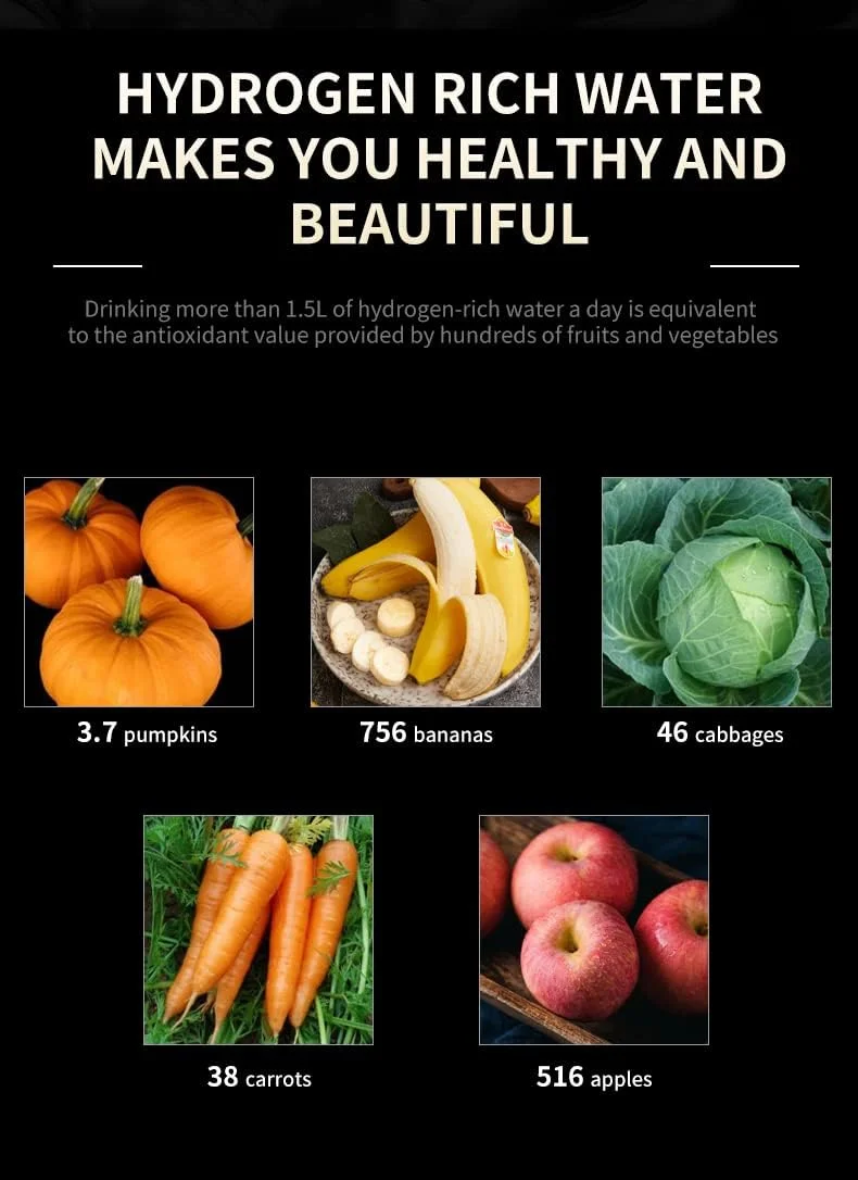 بطری آب هیدروژنه، بطری قابل حمل تولید کننده آب غنی از هیدروژن، تولید کننده غلظت واقعی 3000ppb هیدروژن خالص غنی شده، فناوری SPE/PEM کاهش هیدروژن کارآمد برای ورزش و سفر