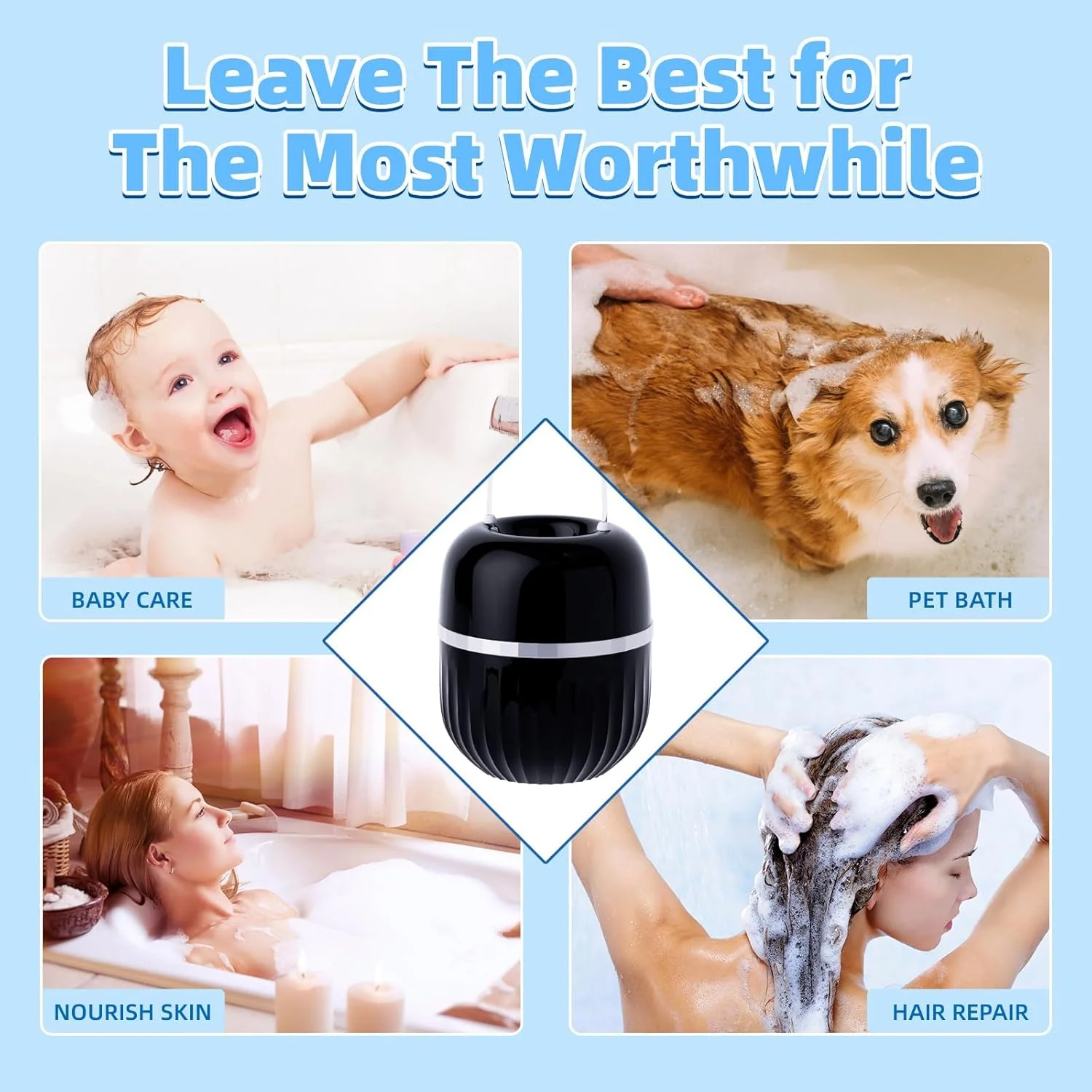 فیلتر حمام - فیلتر آب حمام صدها آلاینده را برای داشتن پوست و موی نرمتر حذف میکند، 5000 گالن فیلتراسیون، نصب آسان برای حمام (مشکی) فیلتر حمام - فیلتر آب حمام صدها آلاینده را برای داشتن پوست و موی نرمتر حذف میکند، 5000 گالن فیلتراسیون، نصب آسان برای حمام (مشکی)