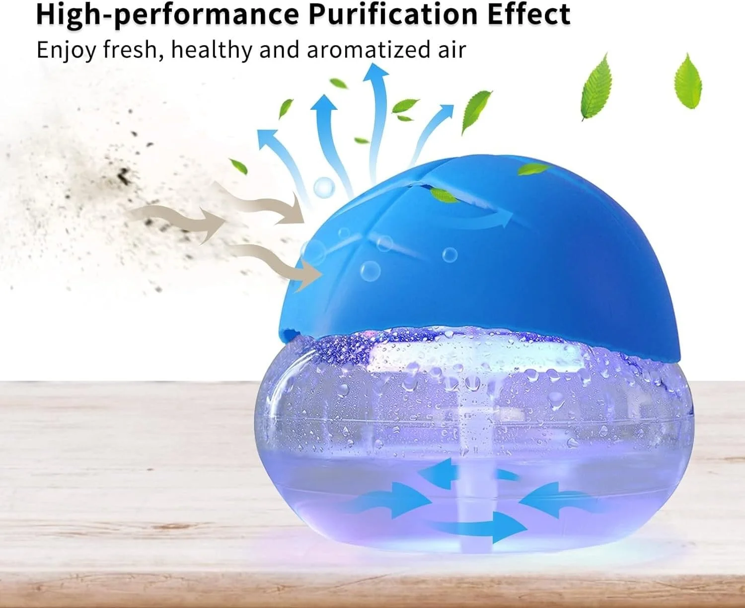 خوشبو کننده هوا و تصفیه کننده آب و هوا الکتریکی مدل برگی Vsell24 با نور LED مناسب خانه، دفتر، اتاق خواب 240-220 ولت (آبی) خوشبو کننده هوا و تصفیه کننده آب و هوا الکتریکی مدل برگی Vsell24 با نور LED مناسب خانه، دفتر، اتاق خواب 240-220 ولت (آبی)