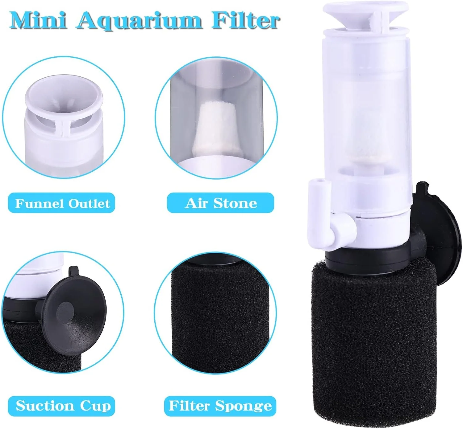 فیلتر اسفنجی آکواریوم کوچک Excefore، کیت فیلتر فوم میگو و ماهی بتا 2 عددی با لوله هوا، فیلتر داخلی بی صدا برای آکواریوم آب شیرین، آب شور، اکسیژن رسانی به آکواریوم ماهی کوچک فیلتر اسفنجی آکواریوم کوچک Excefore، کیت فیلتر فوم میگو و ماهی بتا 2 عددی با لوله هوا، فیلتر داخلی بی صدا برای آکواریوم آب شیرین، آب شور، اکسیژن رسانی به آکواریوم ماهی کوچک