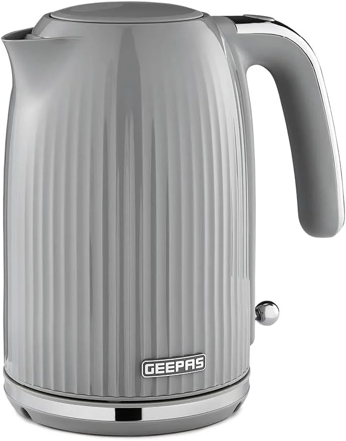 کتری برقی 1.7 لیتری جیپاس 3000 وات با پایه چرخان 360 درجه، کتری بدون سیم با جوش سریع، خاموش شدن خودکار و محافظت در برابر جوش خشک، فیلتر قابل جابجایی و شستشو برای آب گرم، قهوه، چای، خاکستری