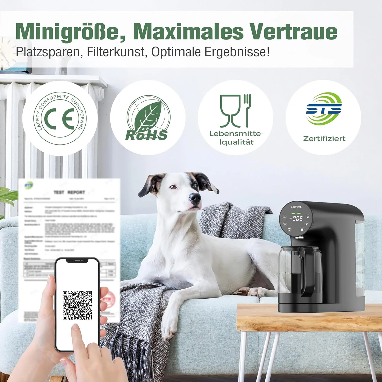 دستگاه تصفیه آب اسمز معکوس رومیزی اکوویوا مدل WP-RO-200G، دارای فیلتراسیون 4 مرحله ای، نمایشگر TDS لحظه ای، نسبت پساب 3:1، فیلتر آب اسمز معکوس قابل حمل دستگاه تصفیه آب اسمز معکوس رومیزی اکوویوا مدل WP-RO-200G، دارای فیلتراسیون 4 مرحله ای، نمایشگر TDS لحظه ای، نسبت پساب 3:1، فیلتر آب اسمز معکوس قابل حمل