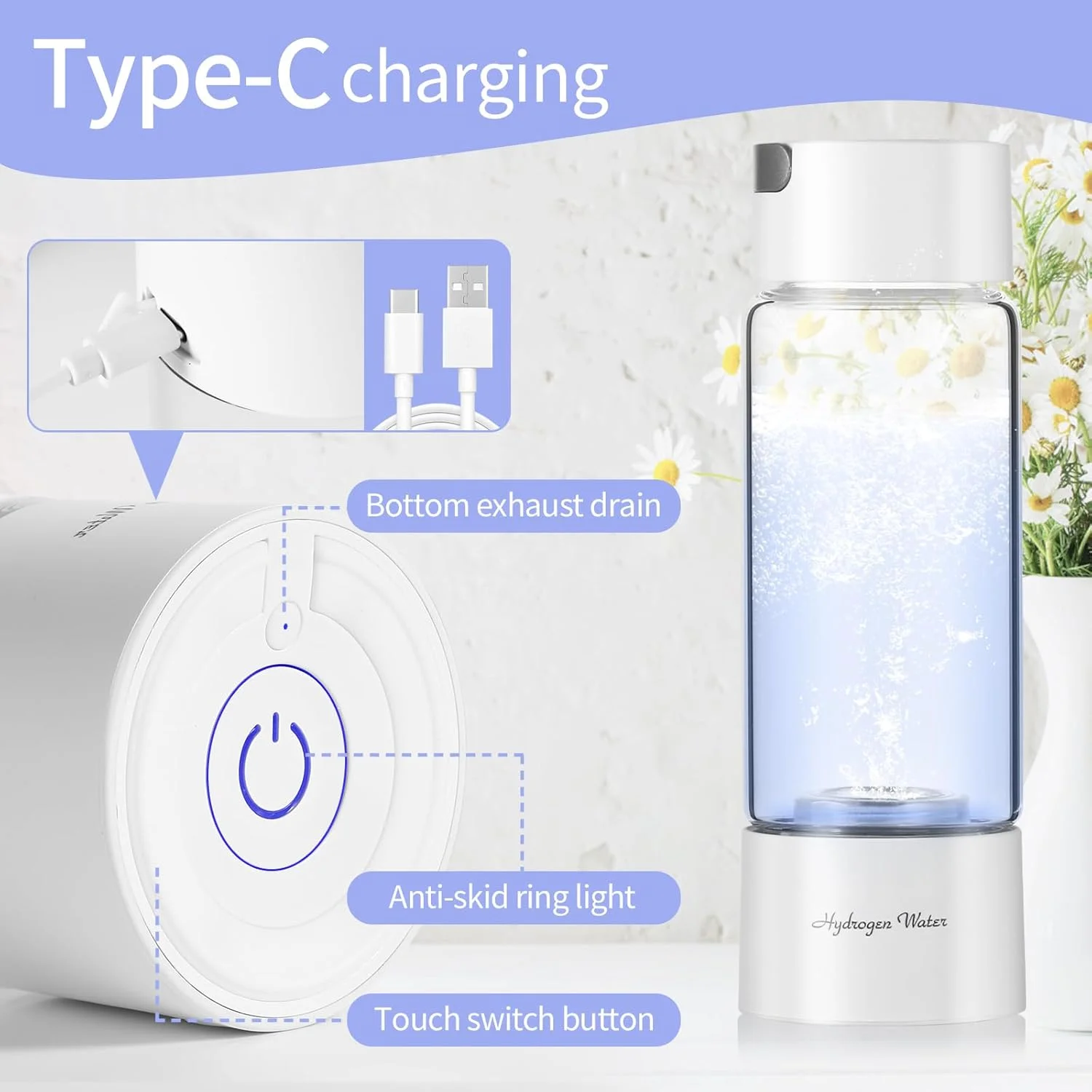 بطری آب هیدروژنه Echo Go نسخه ارتقا یافته، تولید کننده بطری آب هیدروژنه، لیوان آب غنی از H2 قابل حمل، همراه ایده آل شما برای یک سبک زندگی آگاهانه به سلامتی 380 میلی لیتر (سفید) بطری آب هیدروژنه Echo Go نسخه ارتقا یافته، تولید کننده بطری آب هیدروژنه، لیوان آب غنی از H2 قابل حمل، همراه ایده آل شما برای یک سبک زندگی آگاهانه به سلامتی 380 میلی لیتر (سفید)